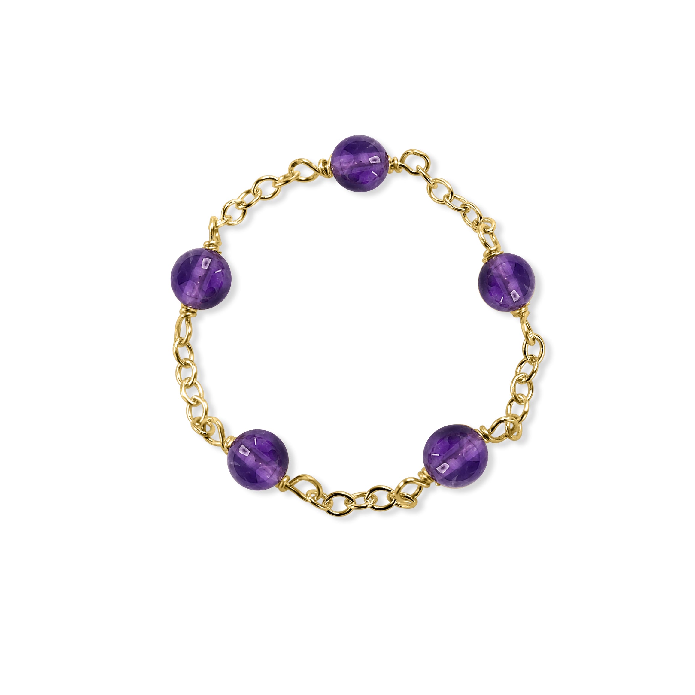 14k Gold Chain Stackable Ring