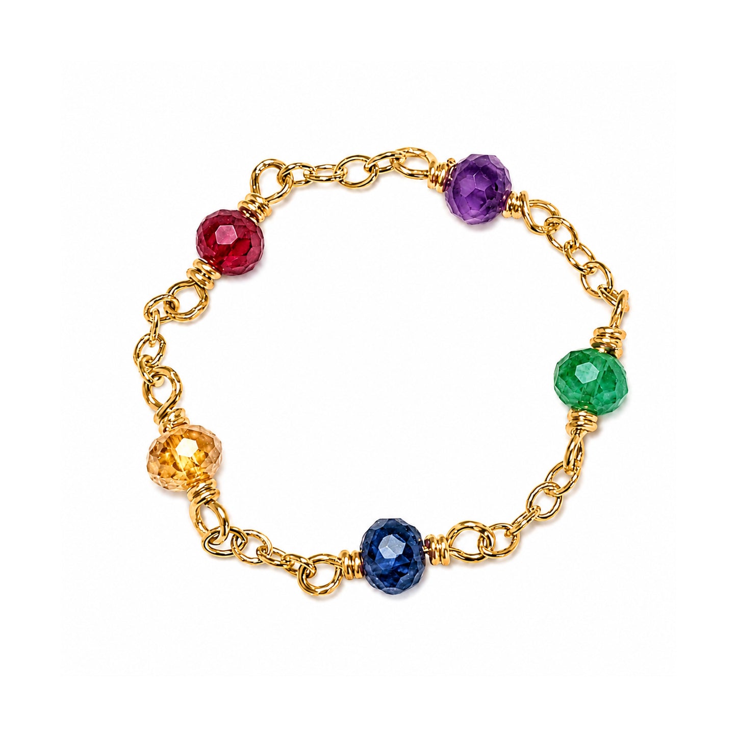14k Gold Chain Stackable Ring