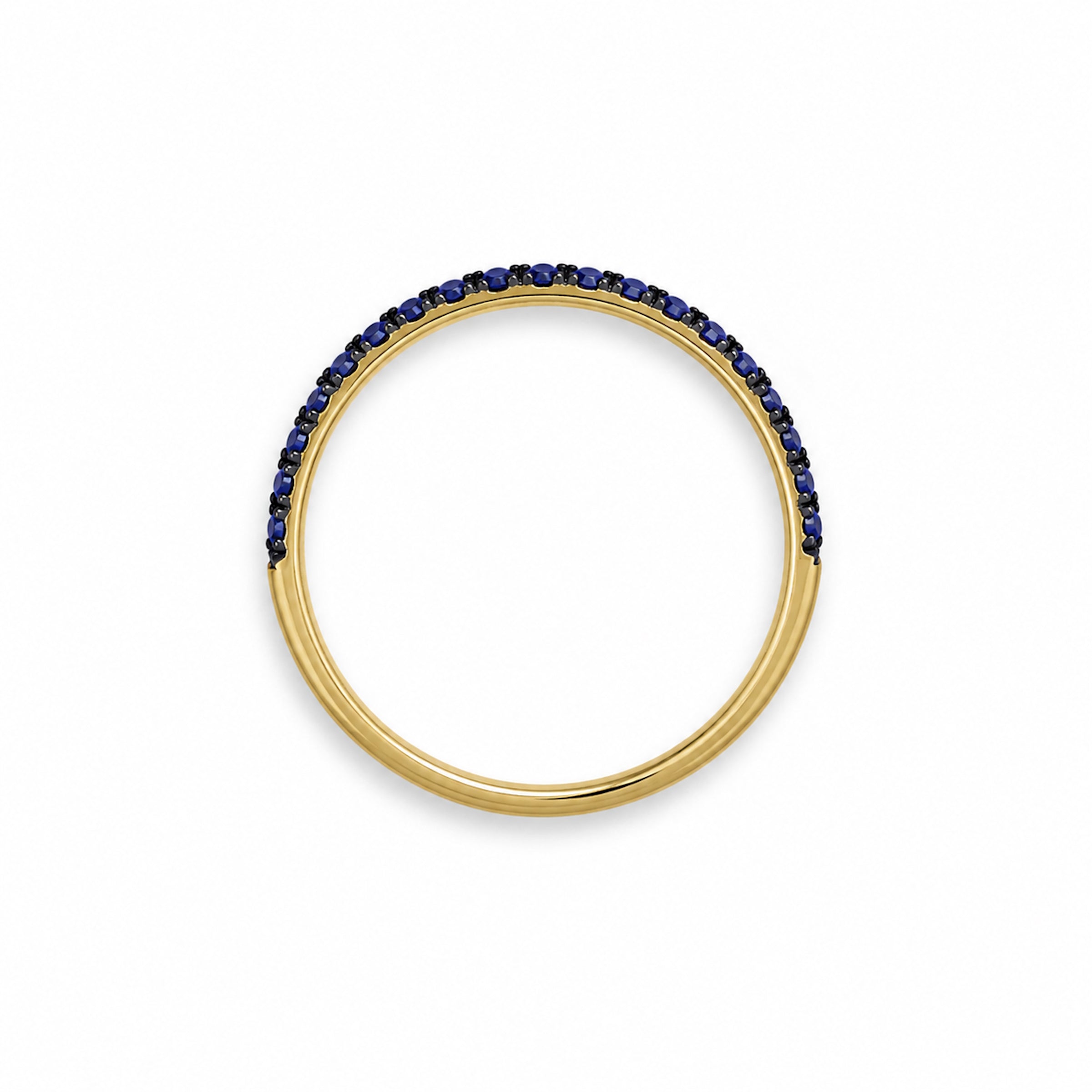 14k Stackable Band 20 Set Stones Ring