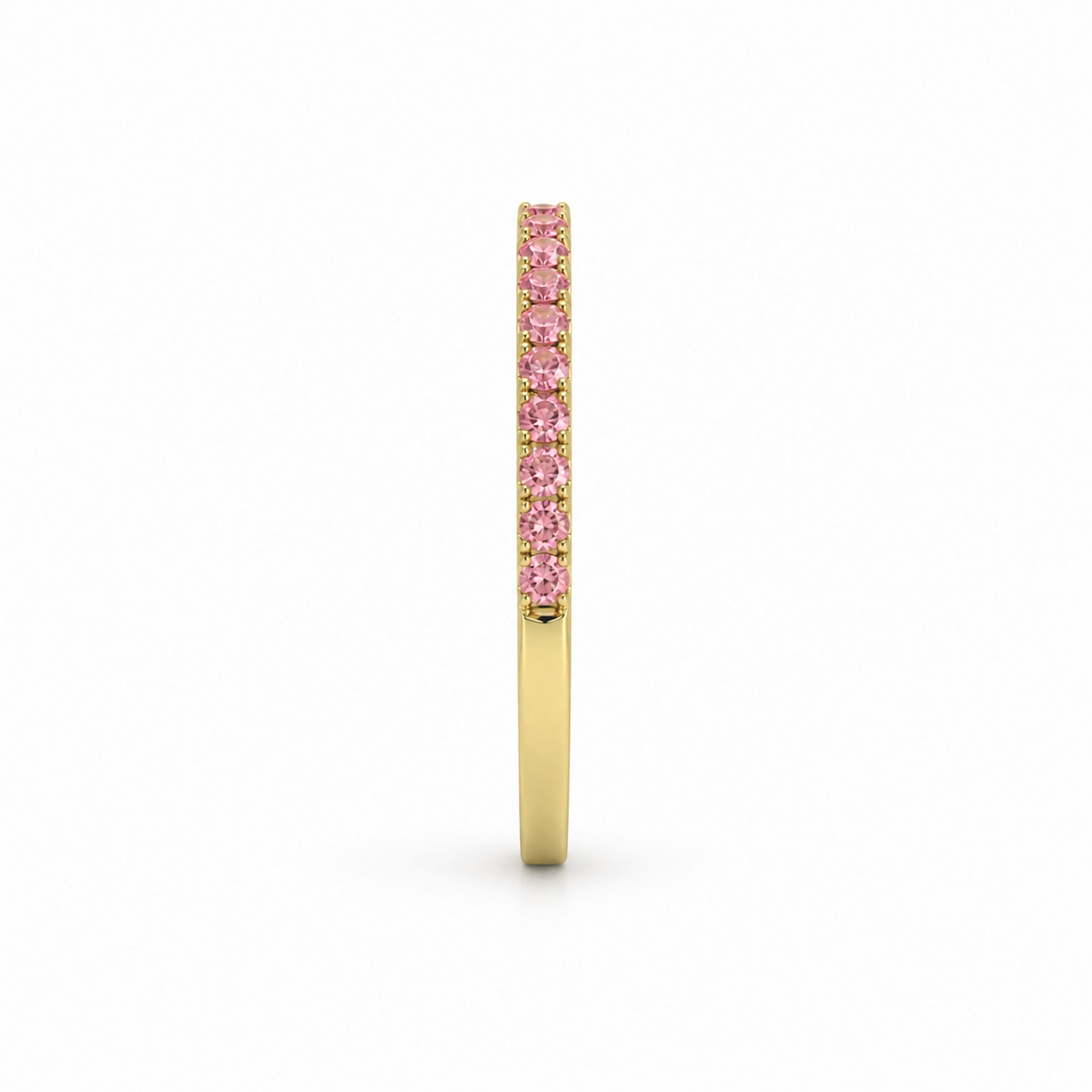 14k Stackable Band 20 Set Stones Ring