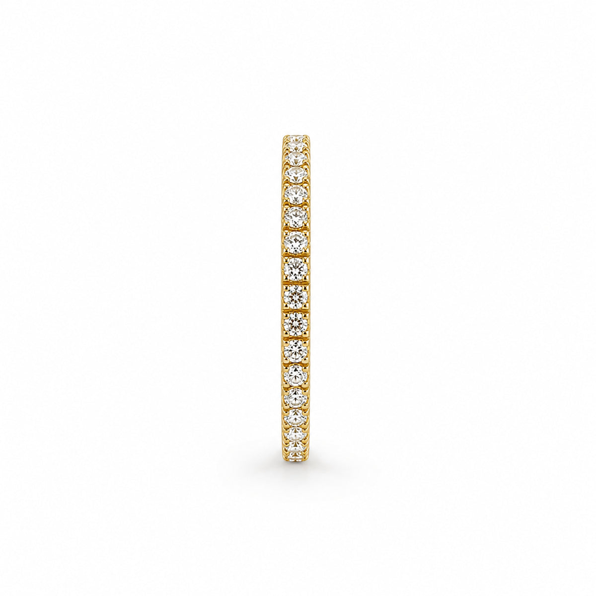 14k Stackable Band 40 Set Stones Ring
