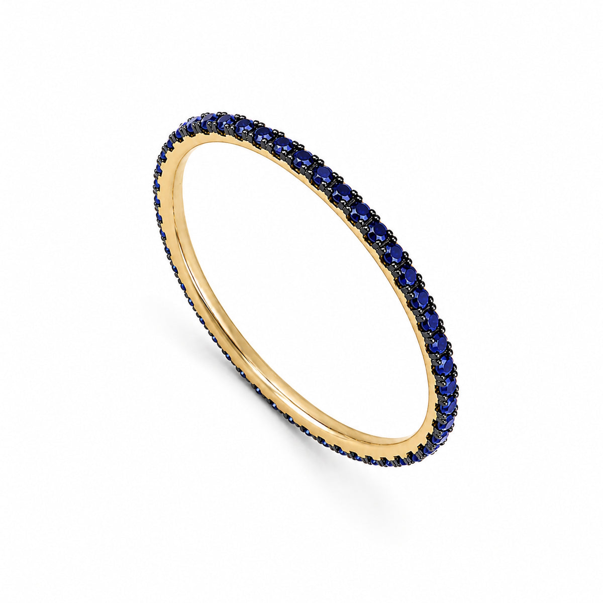14k Stackable Band 40 Set Stones Ring