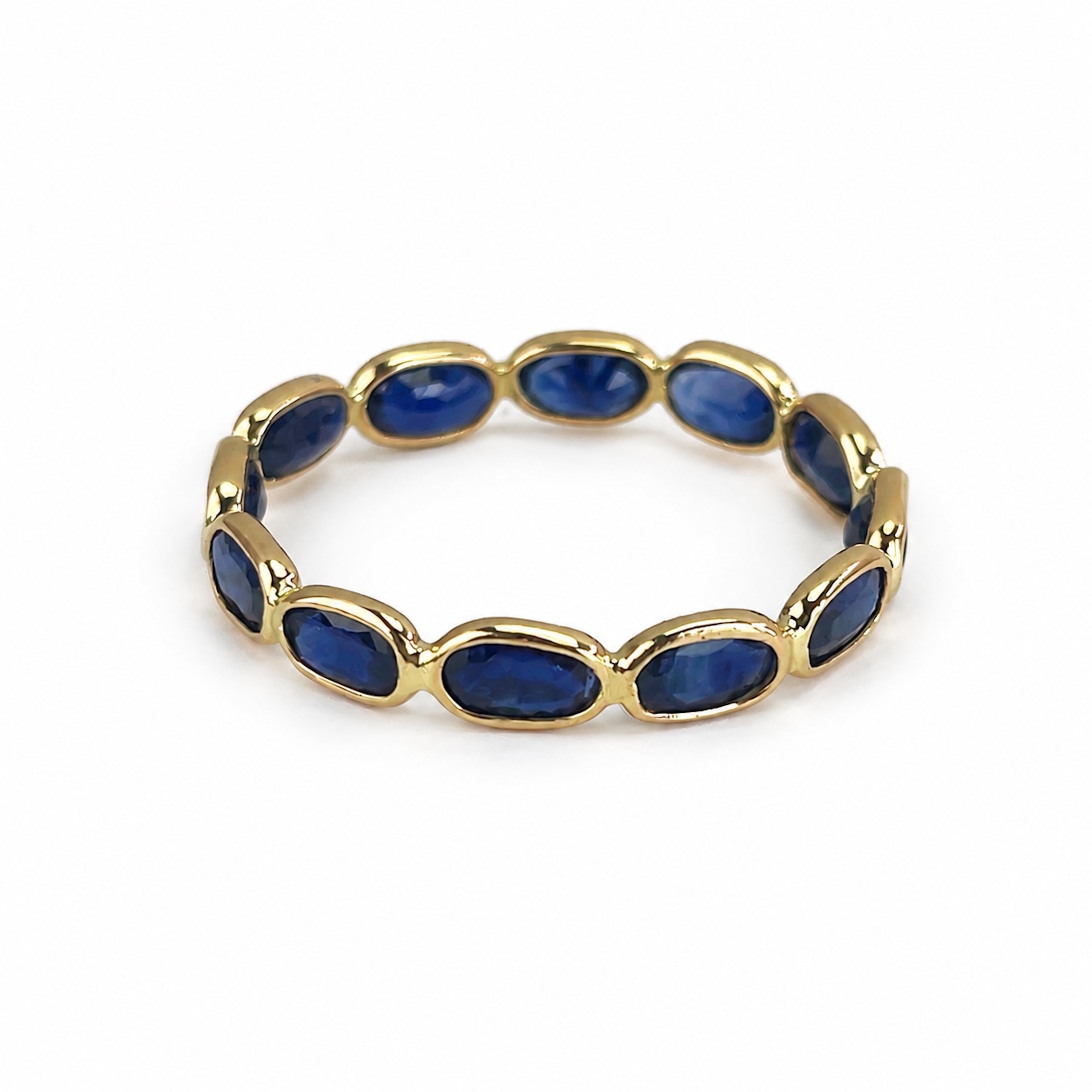 14k Sapphire Eternity Bezel Ring