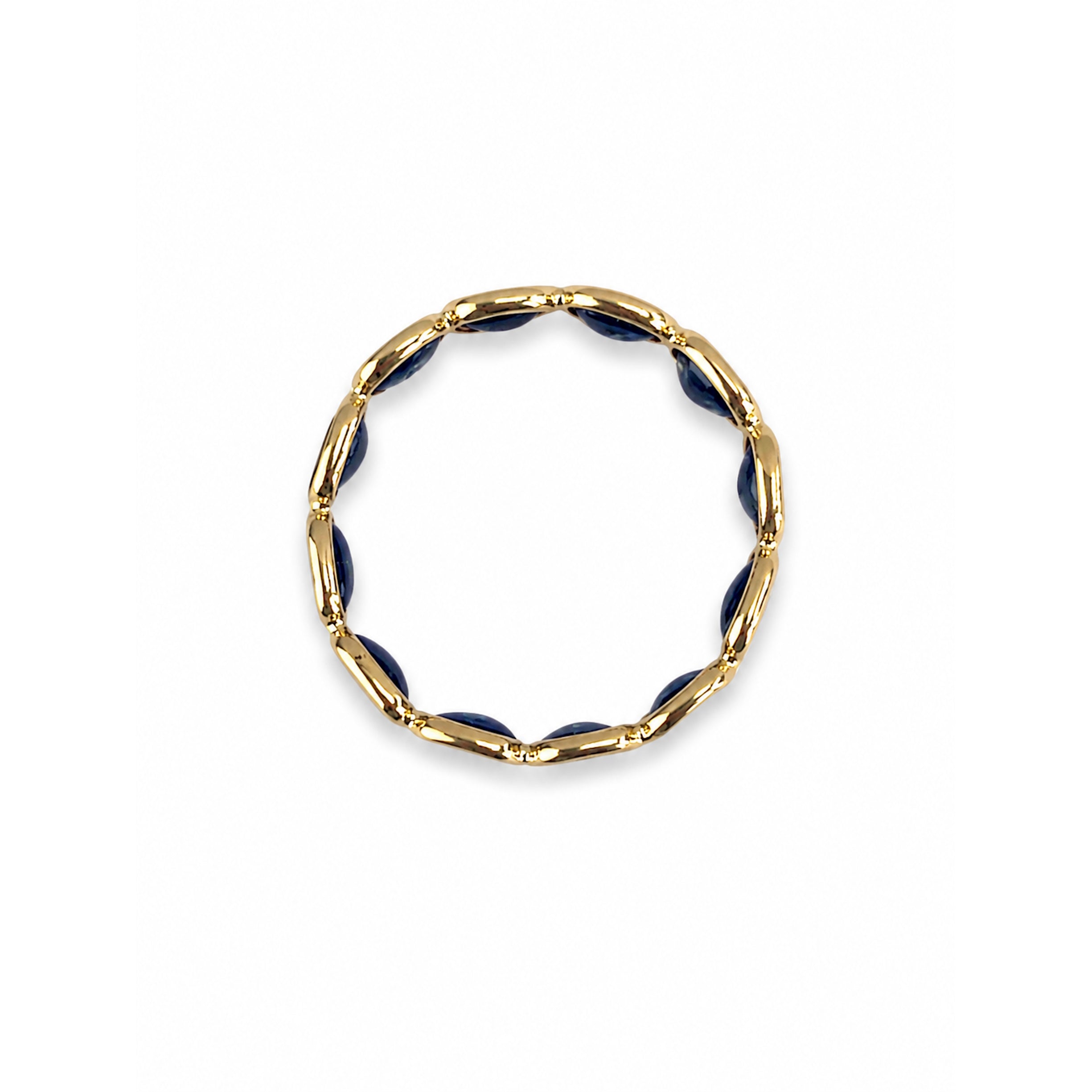 14k Sapphire Eternity Bezel Ring