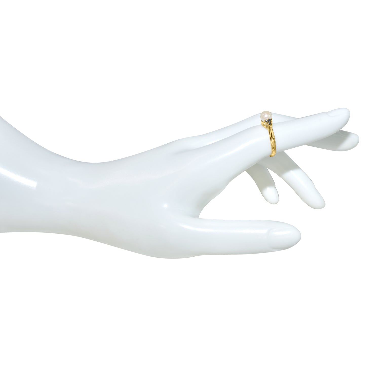 14k Sapphire Cultured Pearl Ring