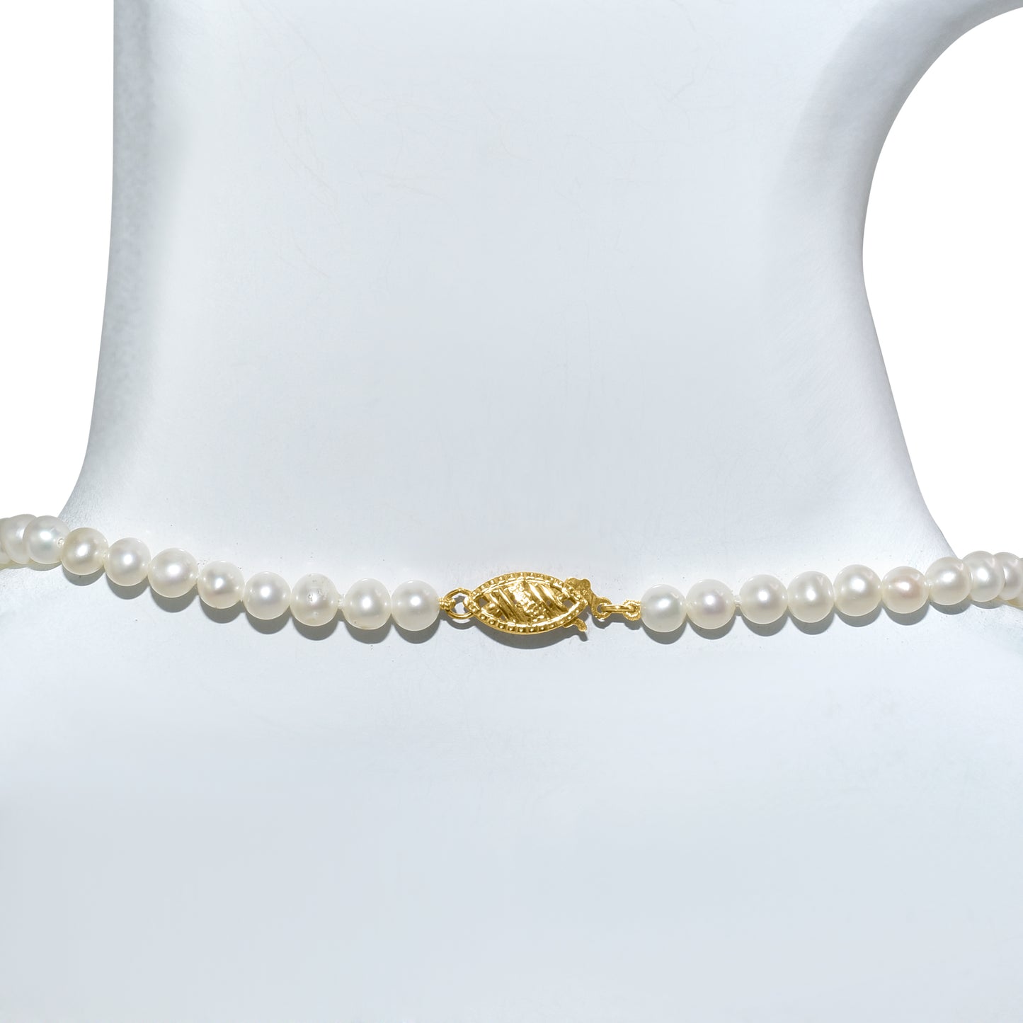 14k White Cultured Pearl and Diamond Necklace
