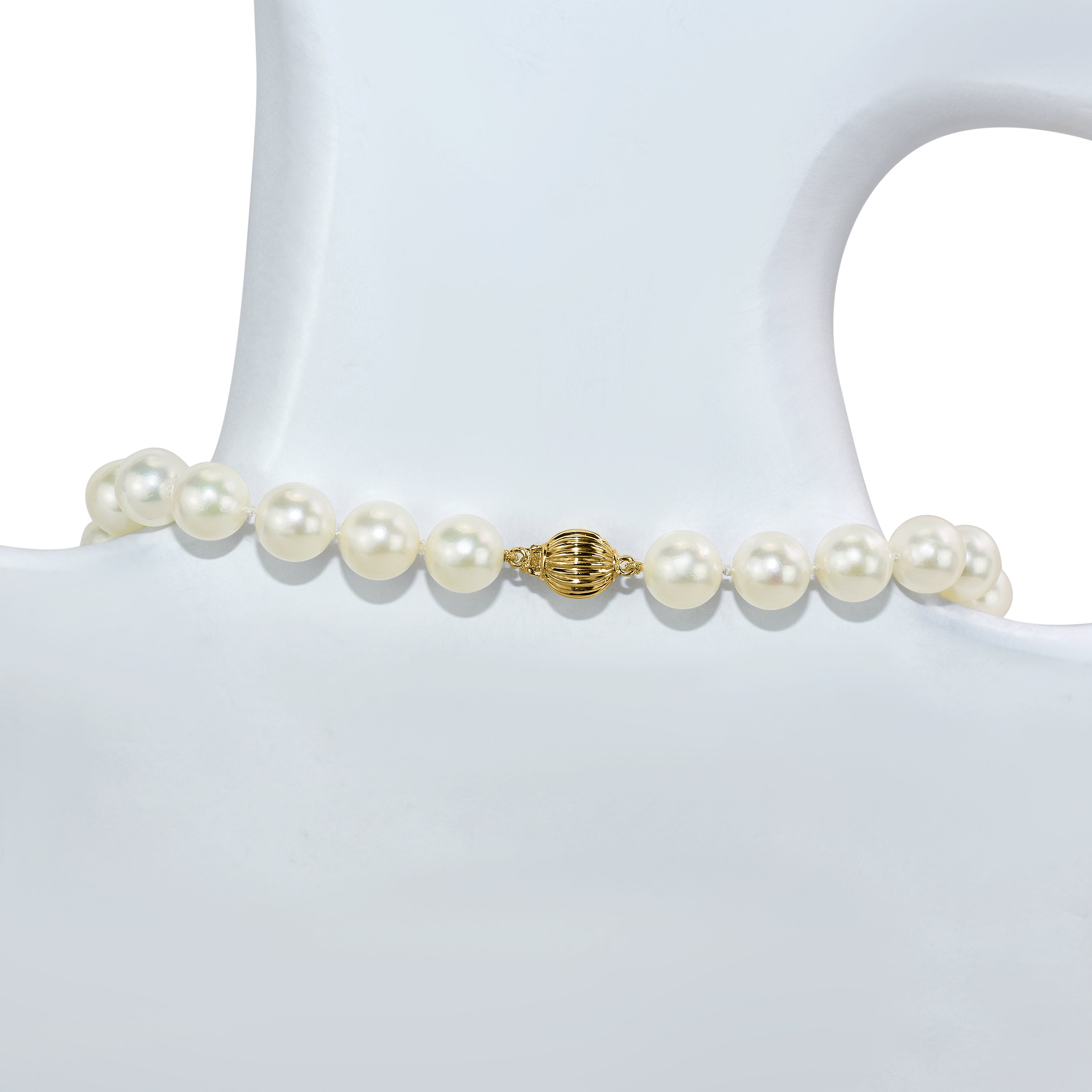 14k Japanese Akoya Cultured Pearl AAA+ Necklace 9-9.5mm 16"