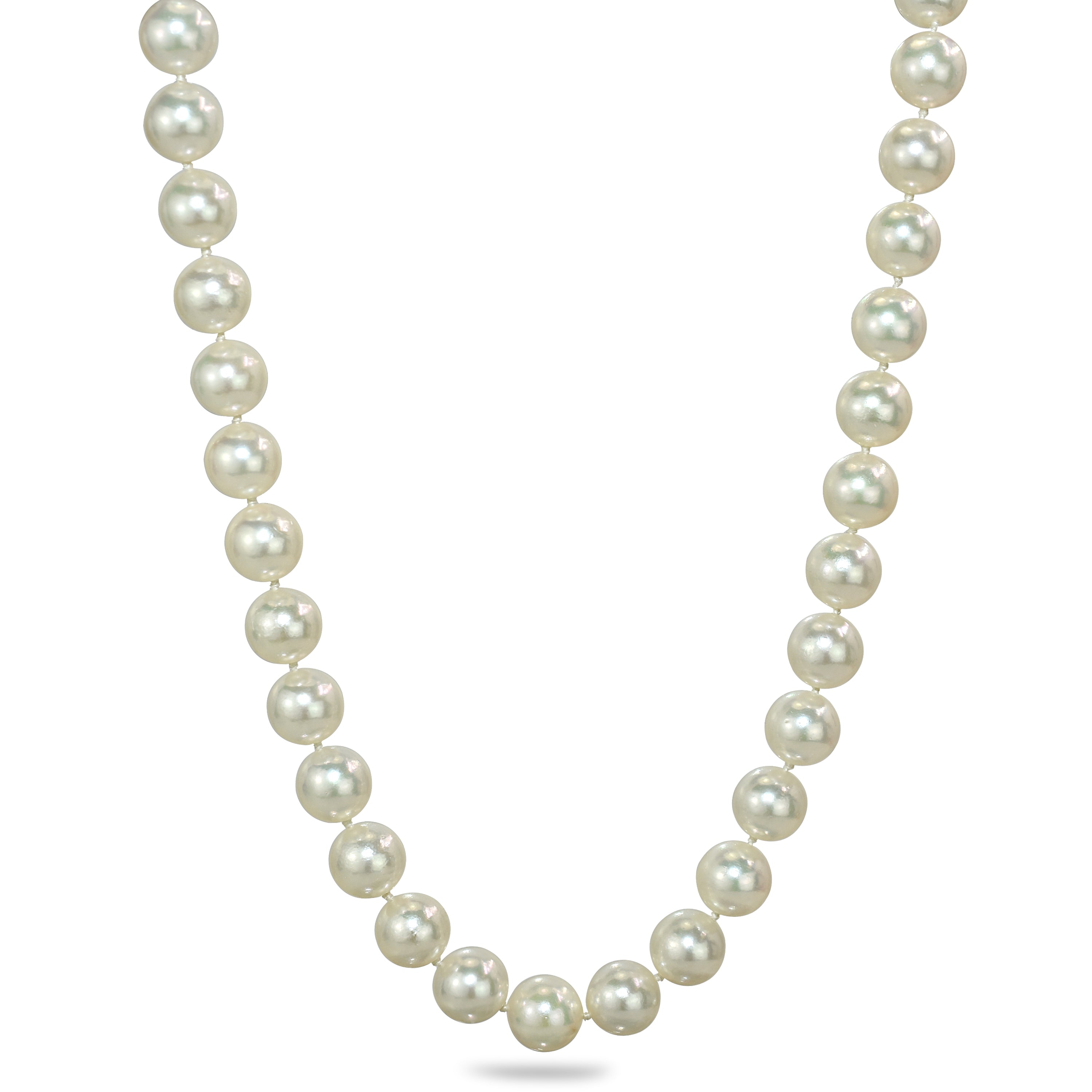 14k Japanese Akoya Cultured Pearl AAA+ Necklace 9-9.5mm 16"