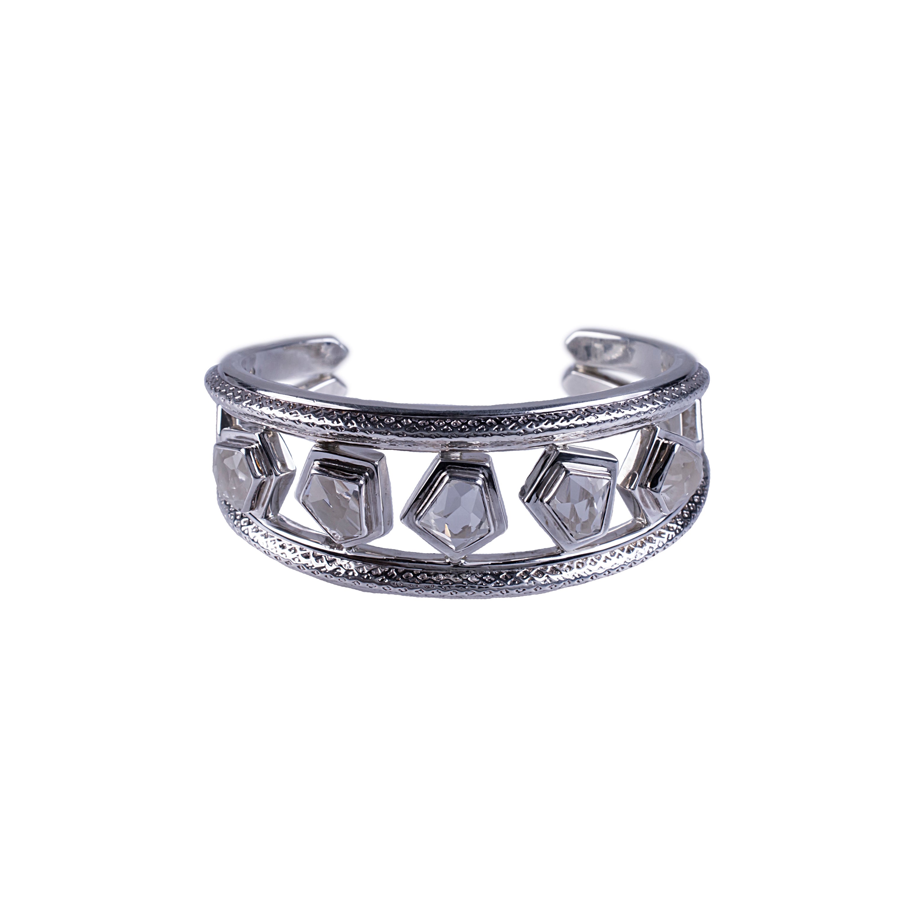 Andy Götz Sterling Silver Rock Crystal Euclid Cuff