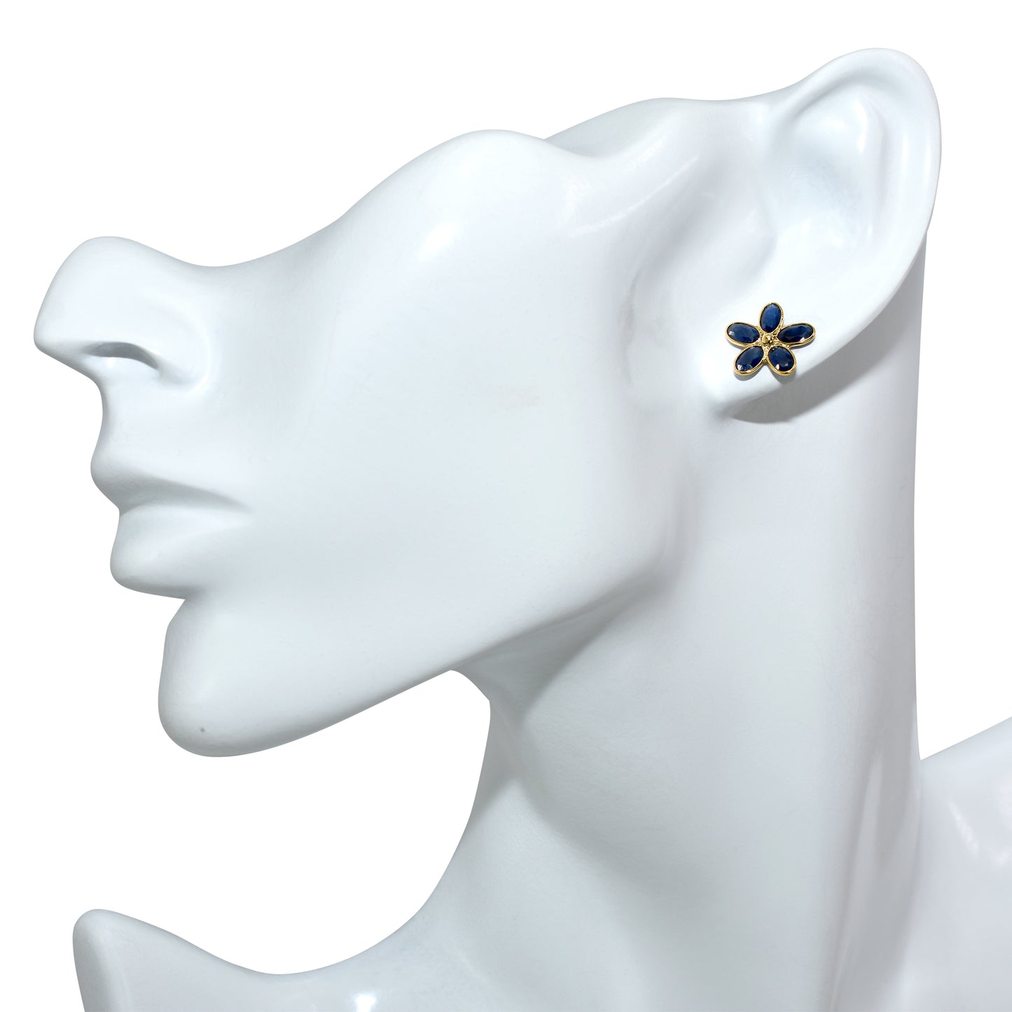 18k Gemstone Flower Petal Earring/Pendant/Ring Set