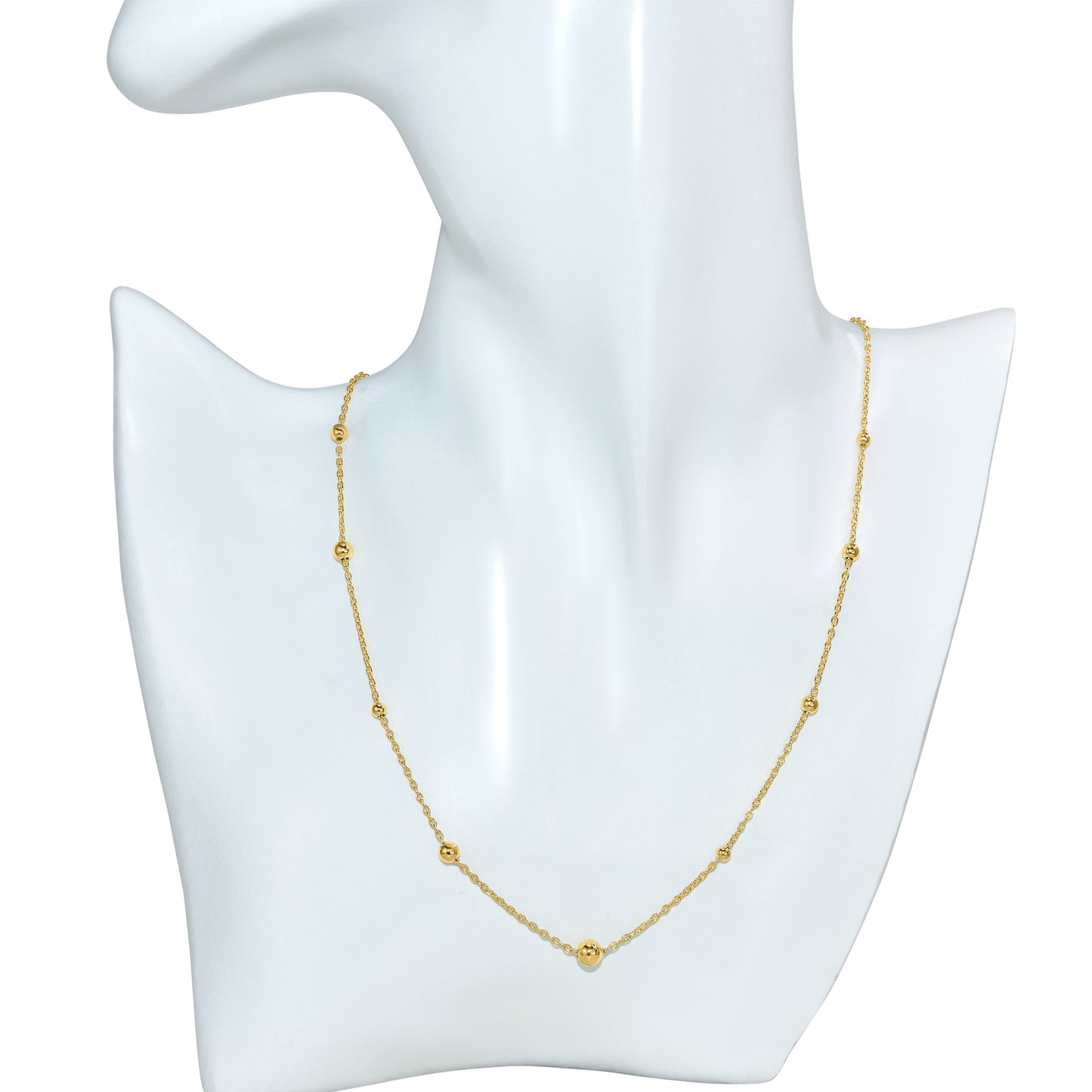Séchic 18k Bead Station Necklace