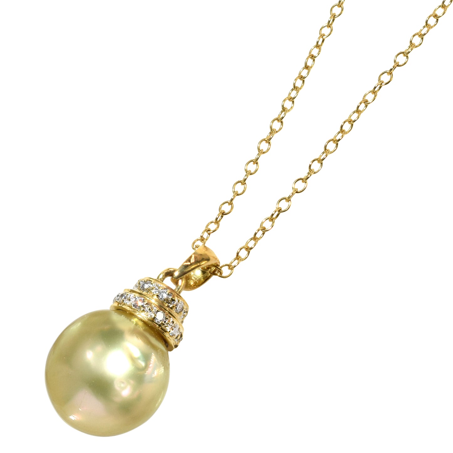 18k Golden SSP Diamond Pendant Necklace