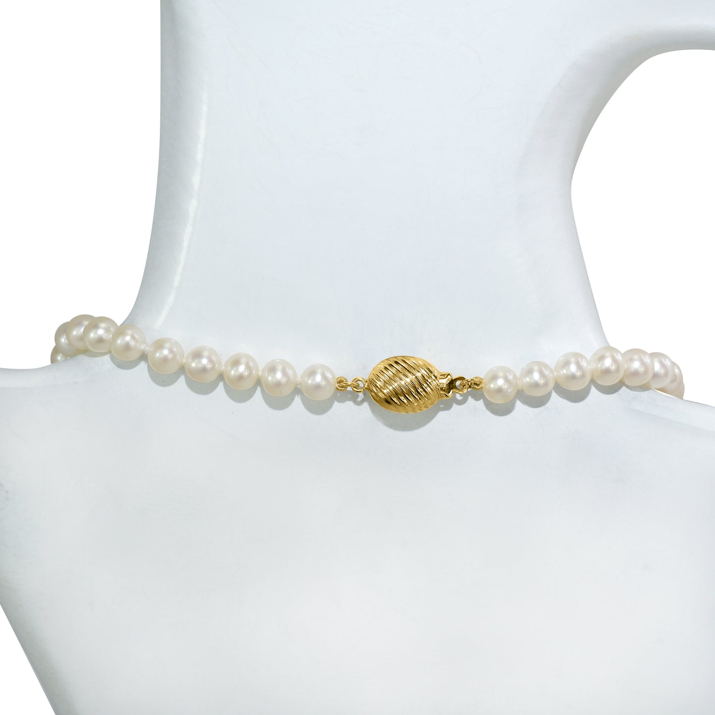 18k White Pearl Diamond Pendant Necklace