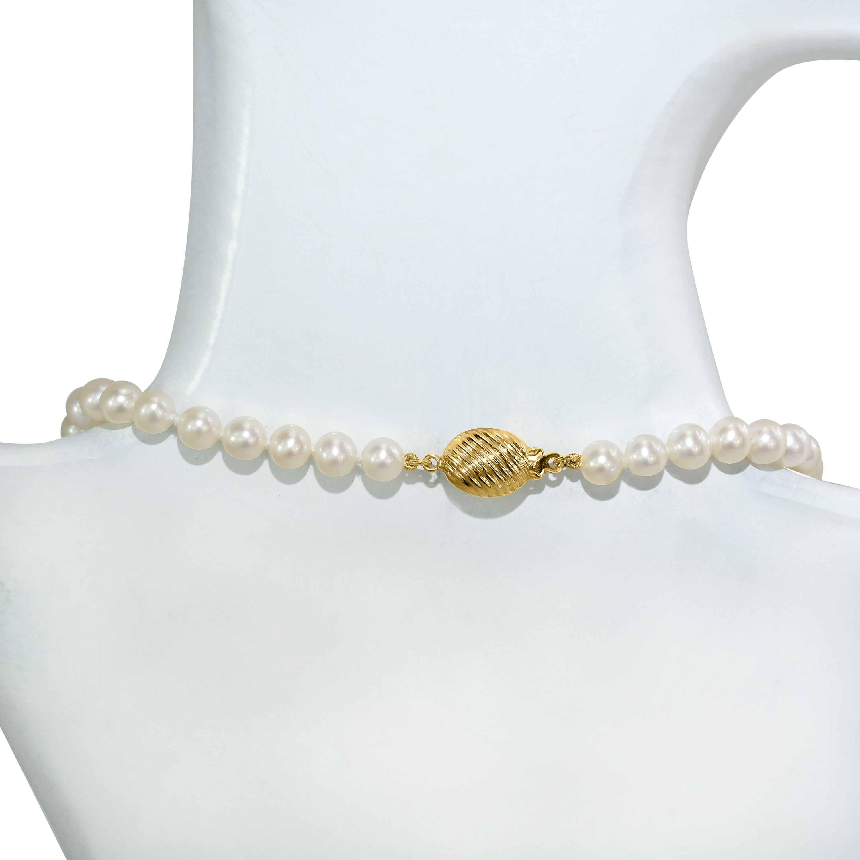 18k White Pearl Diamond Pendant Necklace