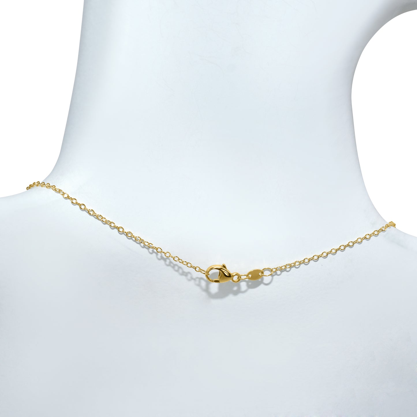 18k Emerald Square Bezel Necklace