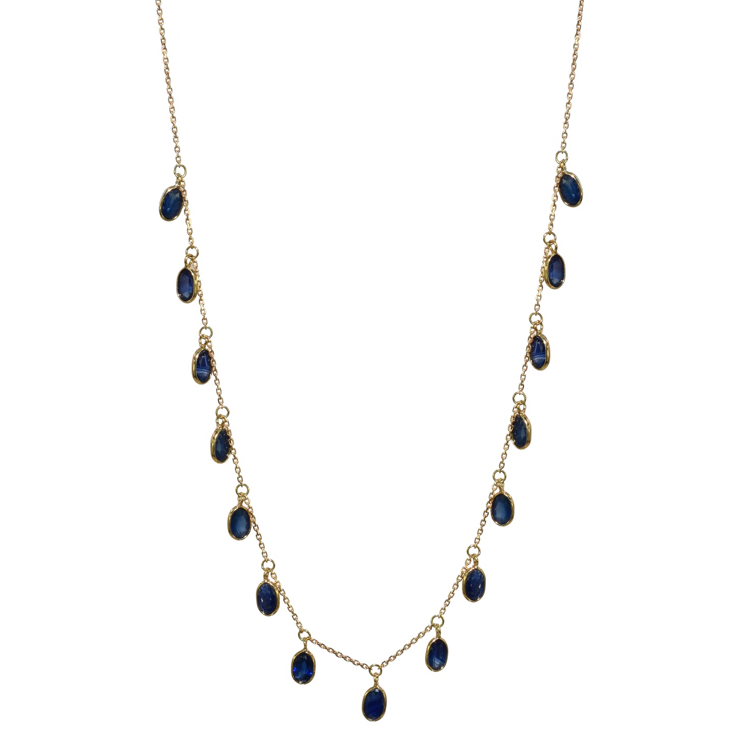 18k Pear Shaped Sapphire Necklace