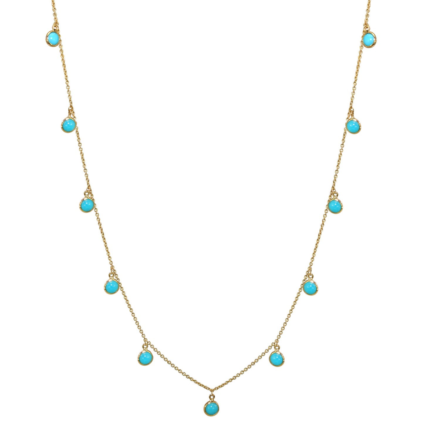 18k Turquoise Beaded Necklace