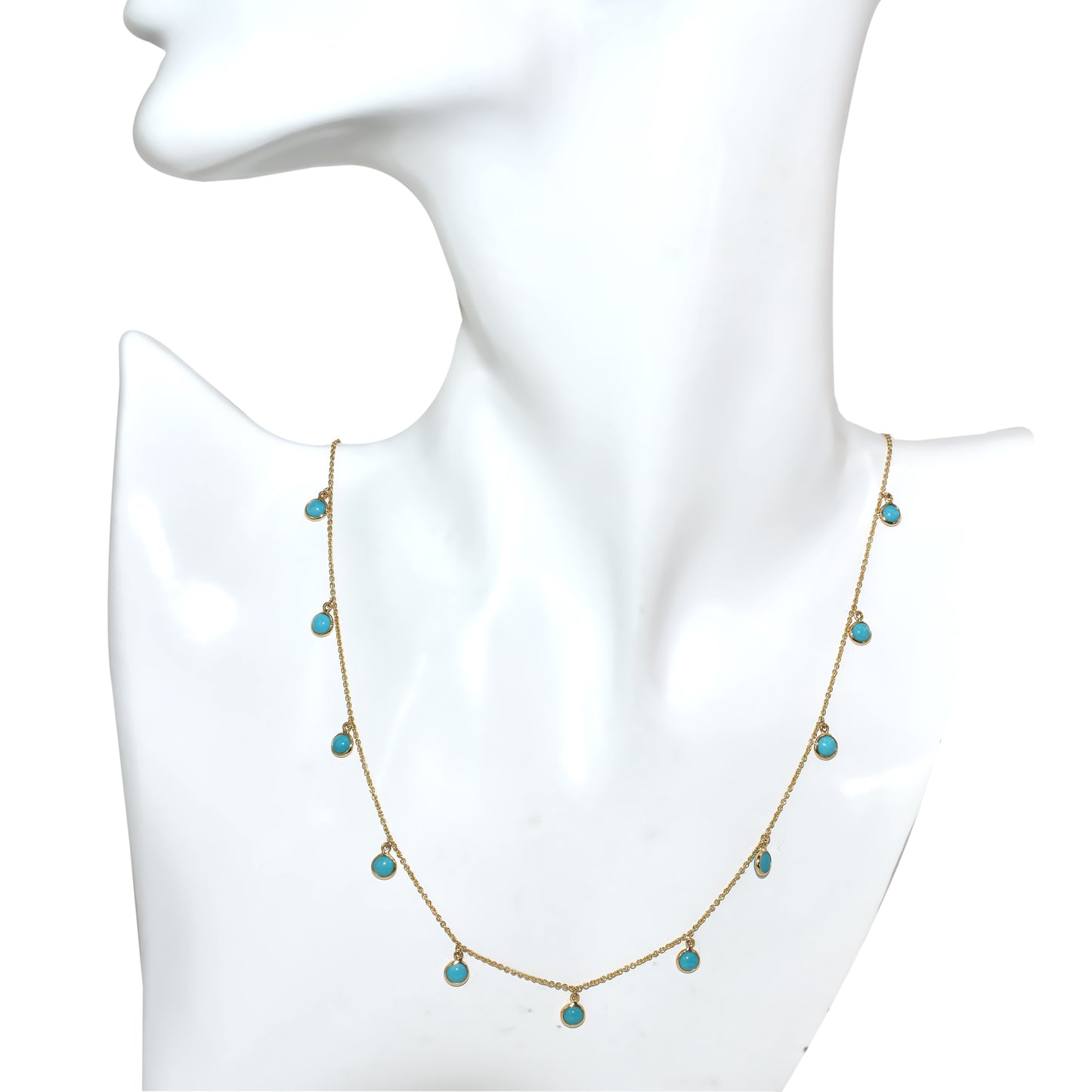 18k Turquoise Beaded Necklace