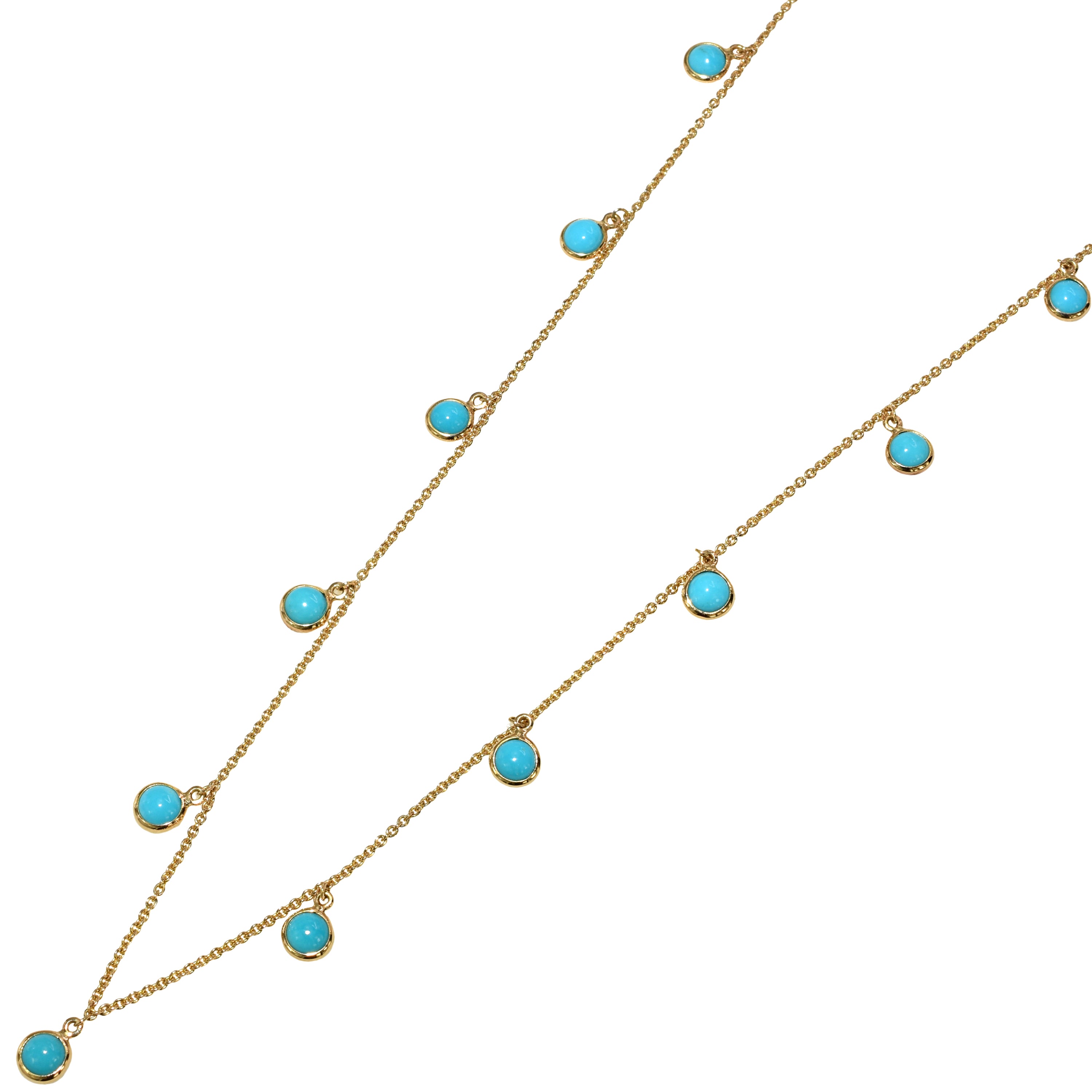 18k Turquoise Beaded Necklace