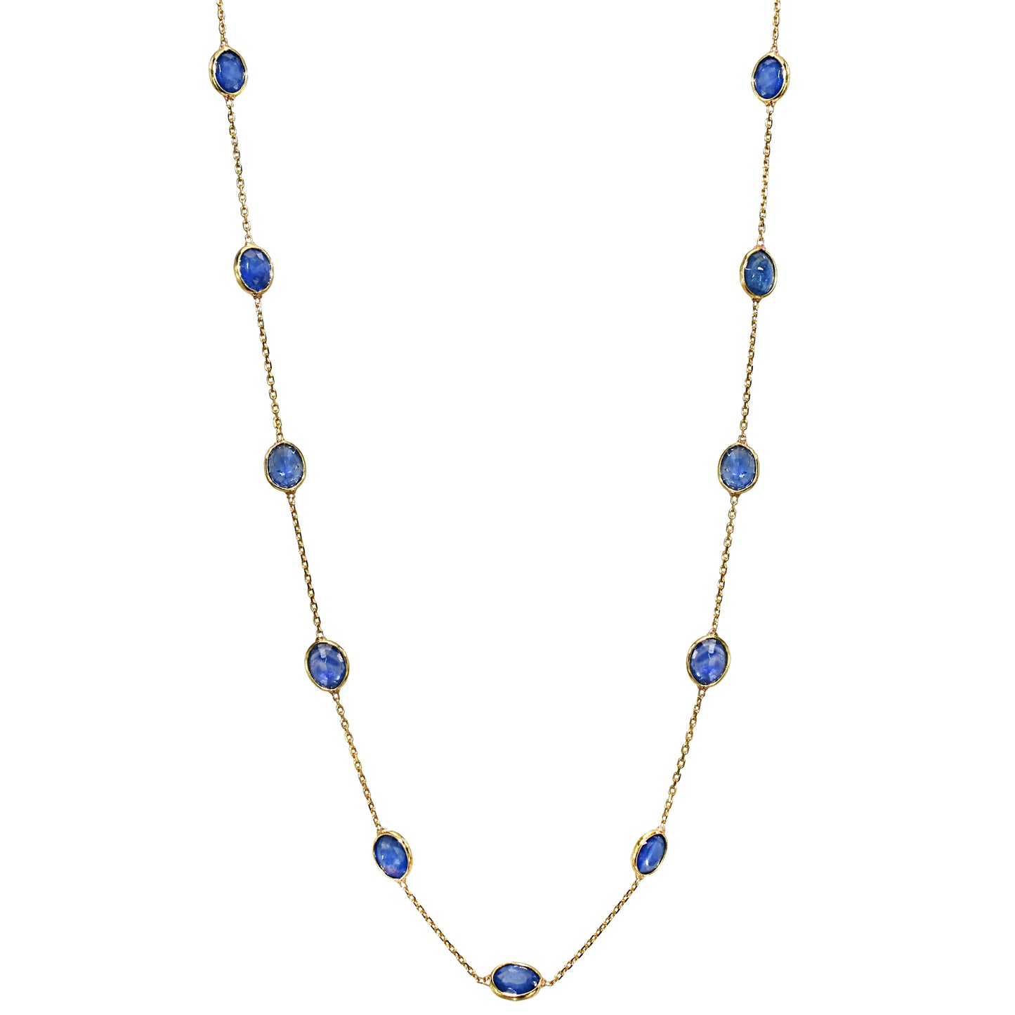18k Sapphire Multi Shape Necklace