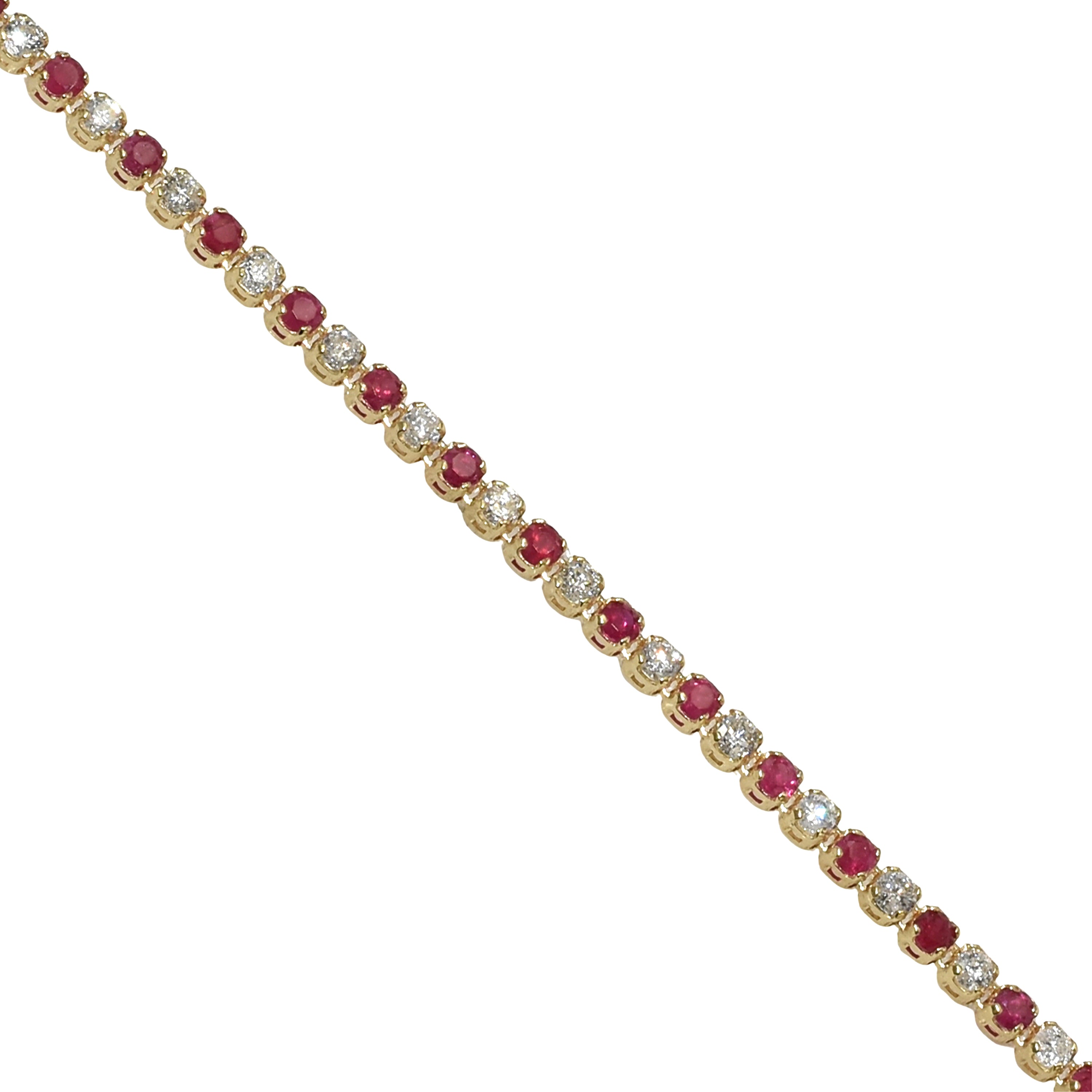 18k Micro Ruby Diamond Bracelet