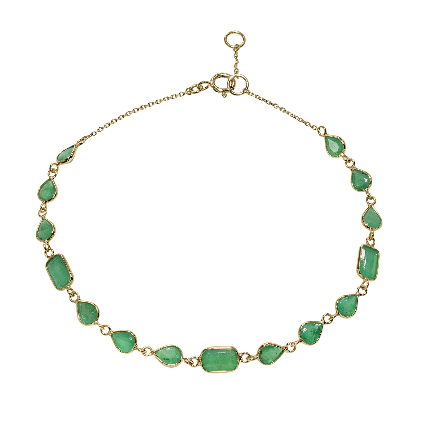 18k Emerald Multi Shape Bracelet