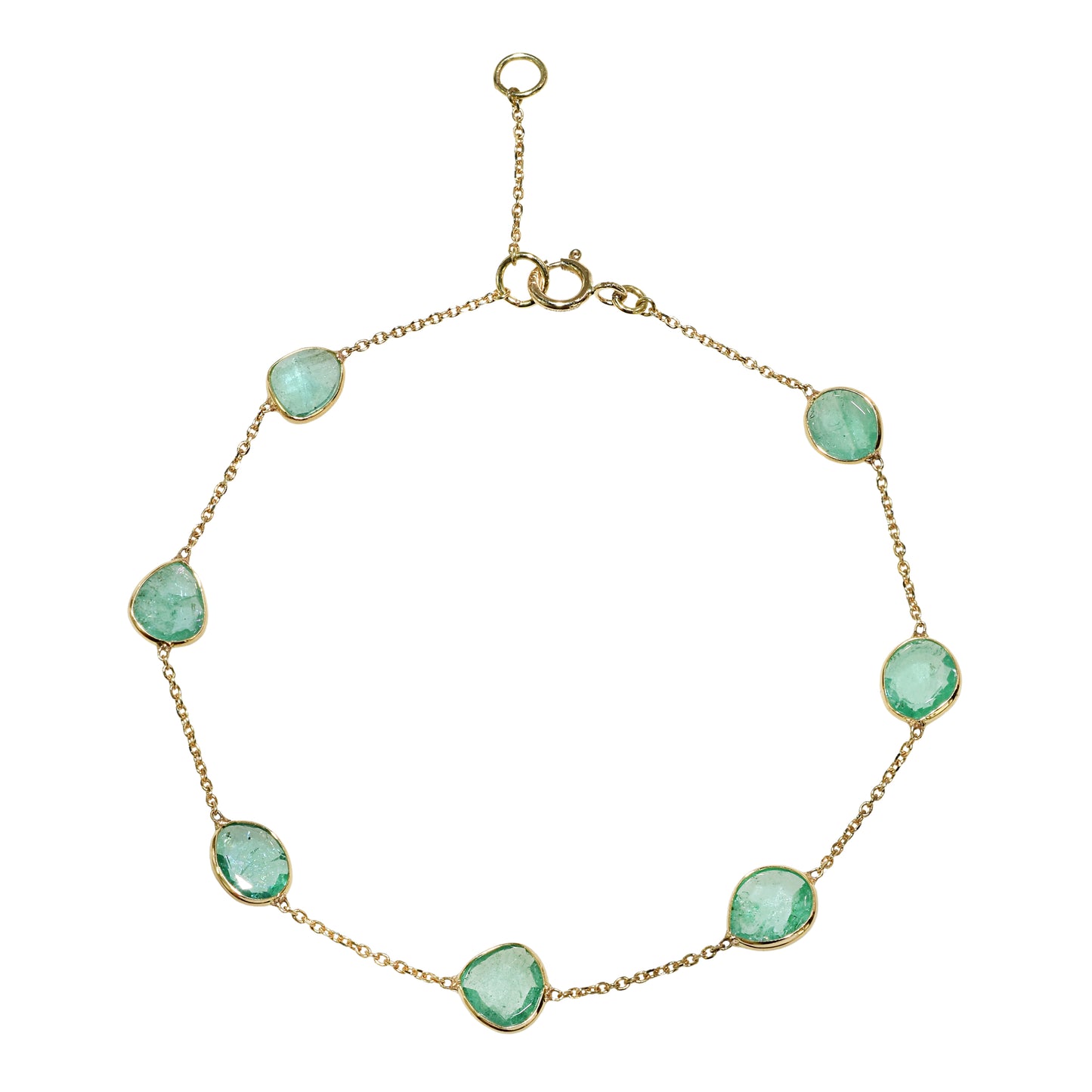 18k Emerald Multi Shape Bracelet