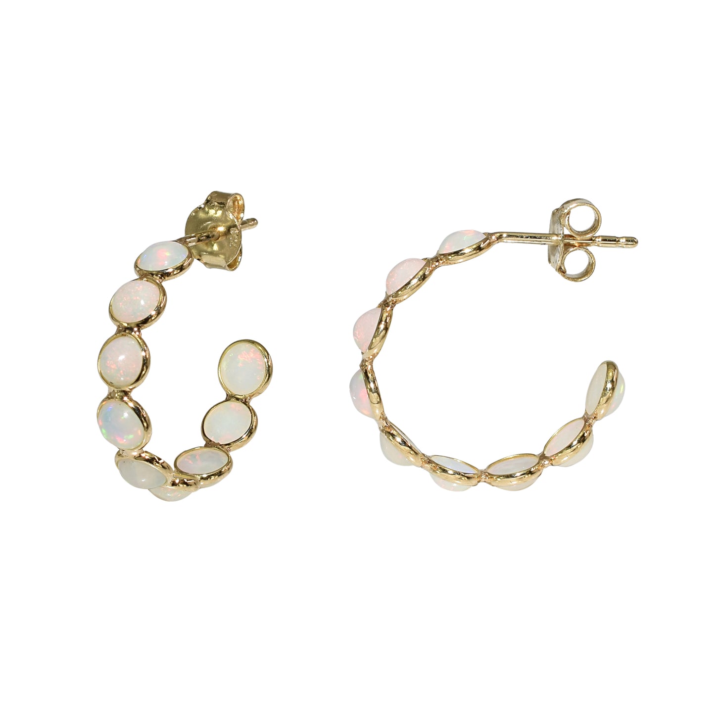 18k Opal Circle Earring