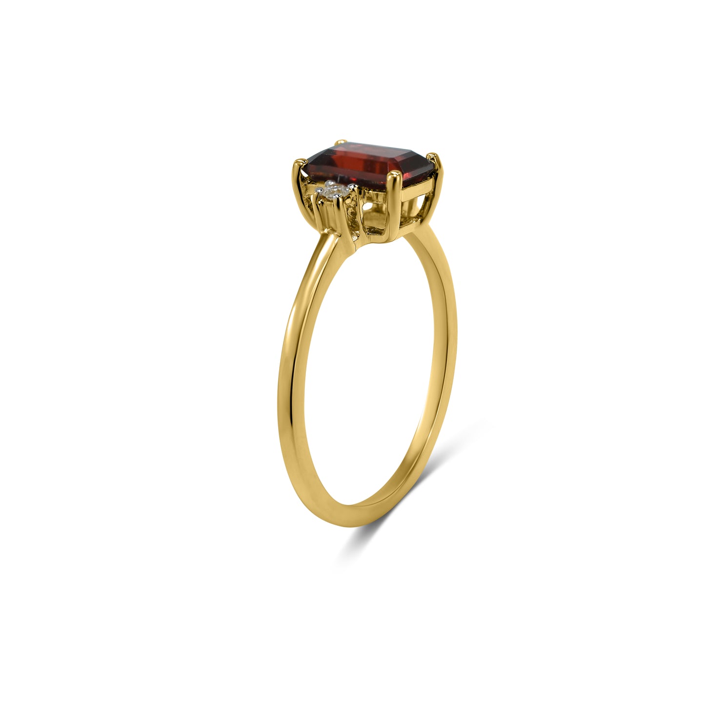 18k Gold Emerald Cut Diamond 0.04CT Ring