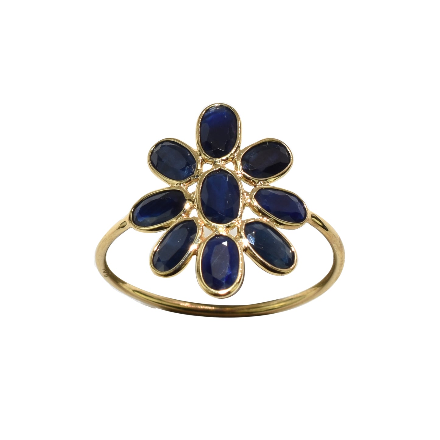 18k Sapphire Flower Ring