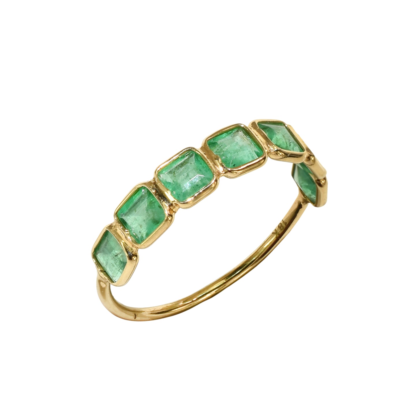 18k Emerald Rectangle Ring
