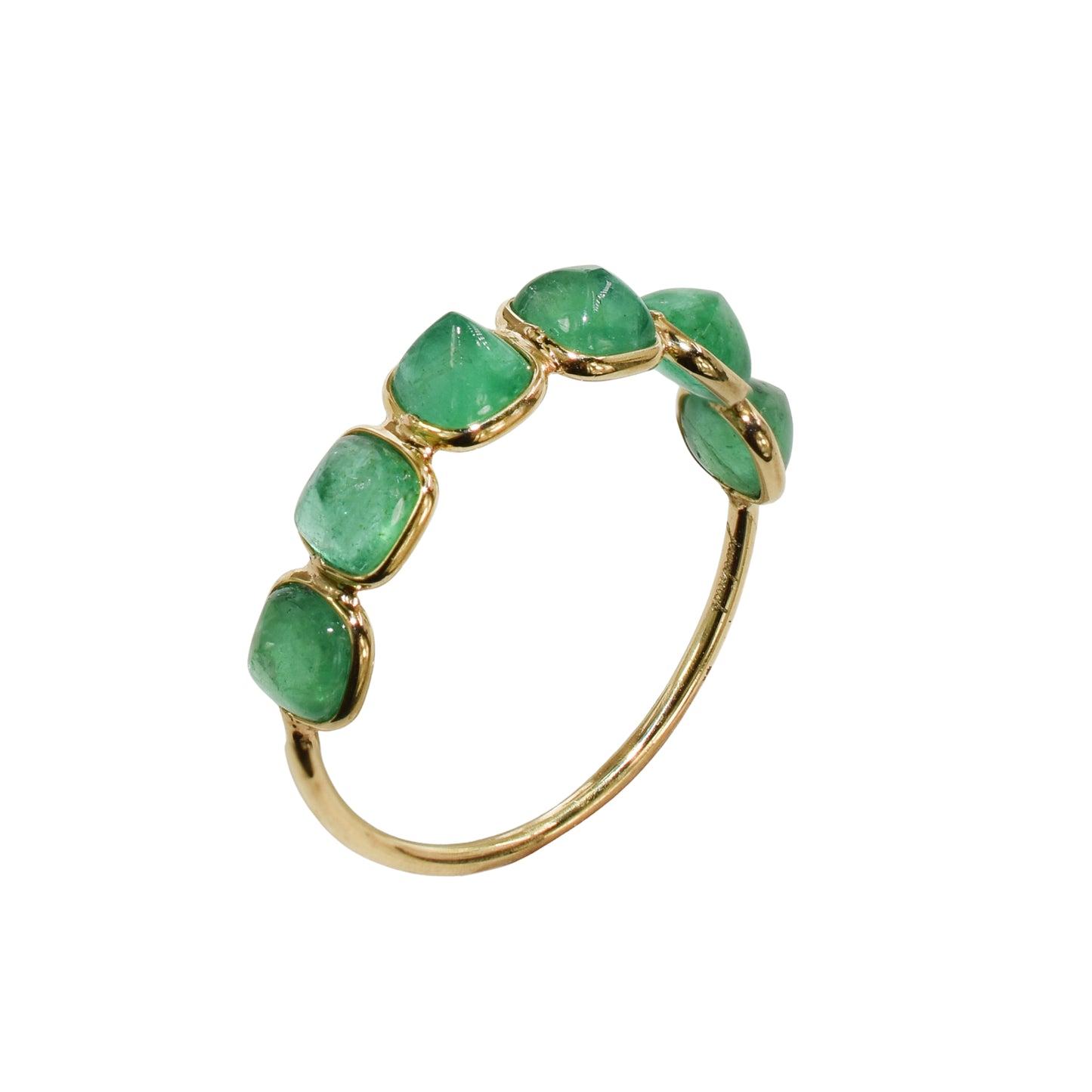 18k Emerald Circle Ring