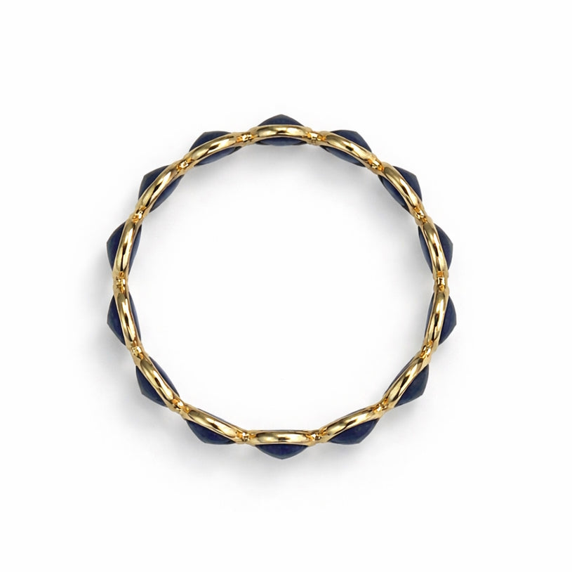 18k Sapphire Round Stones Bezel Eternity Ring