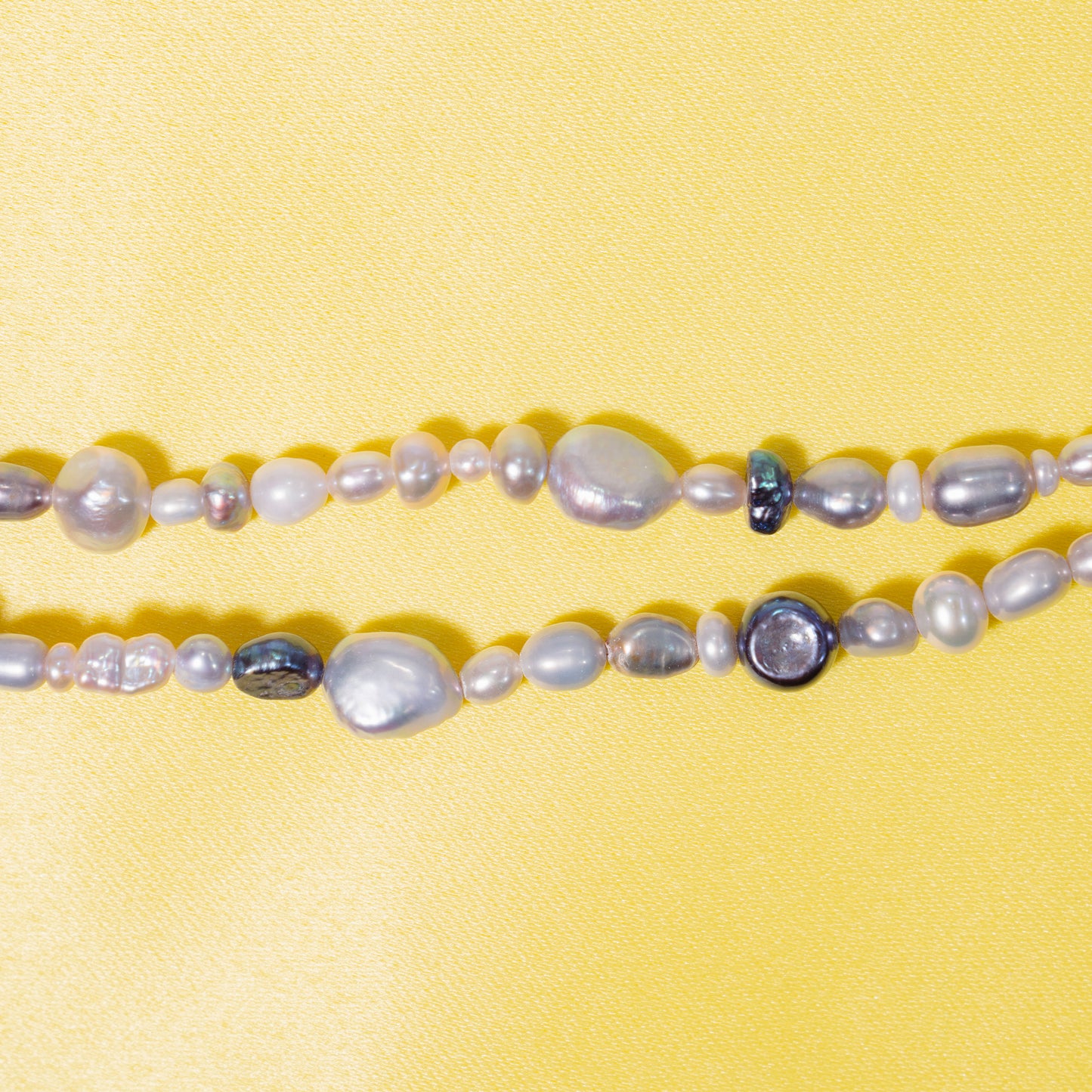 Endless Silver Mixed Freshwater Pearls Necklace 72"