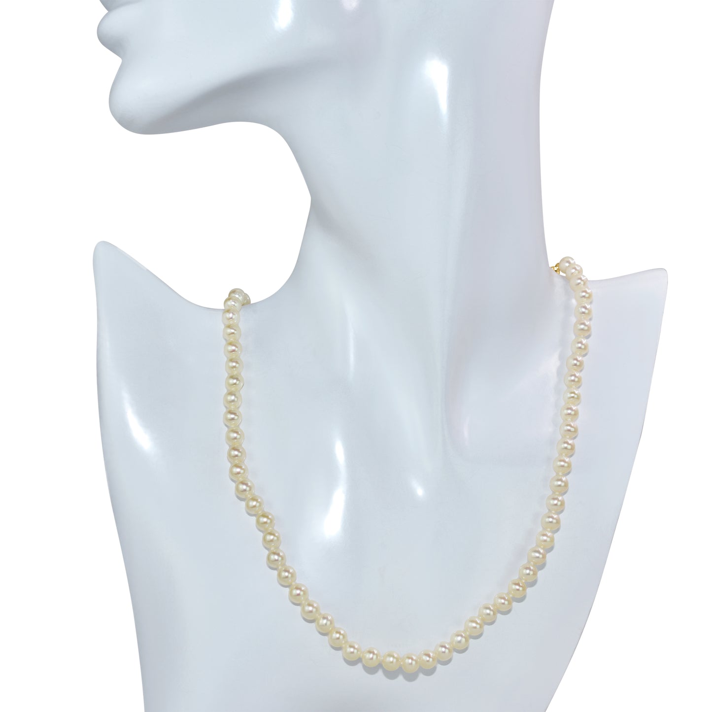 14k White Freshwater Pearl Knotted Necklace
