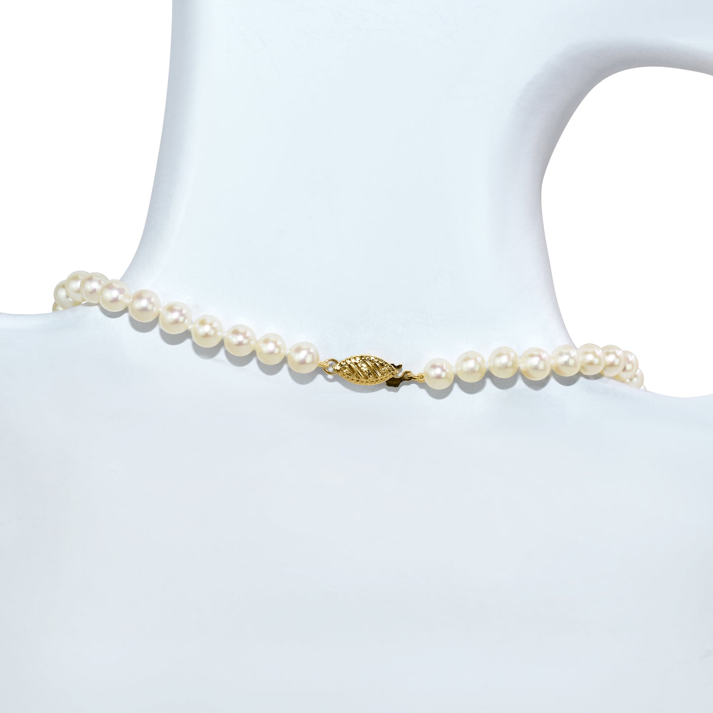 14k White Freshwater Pearl Knotted Necklace