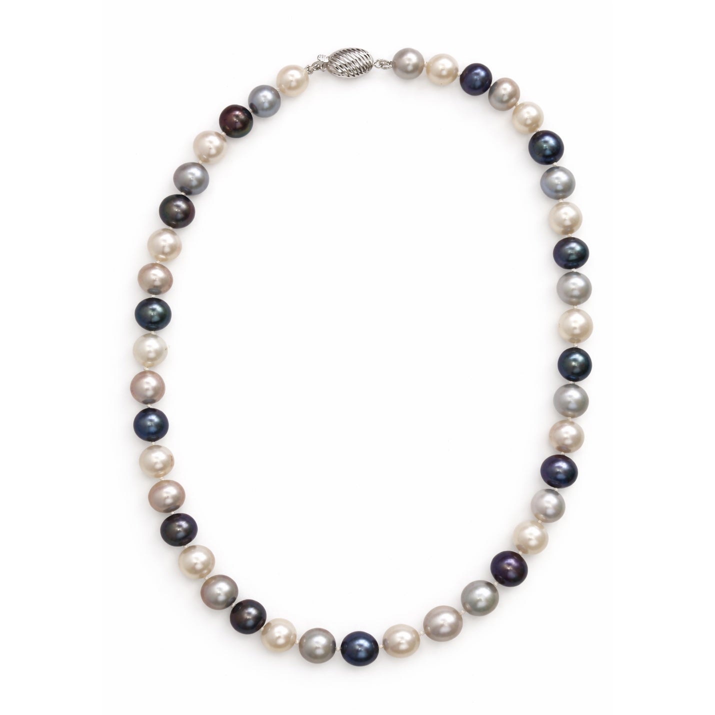 14kw Multi Grey,Black,White Freshwater Pearl Necklace
