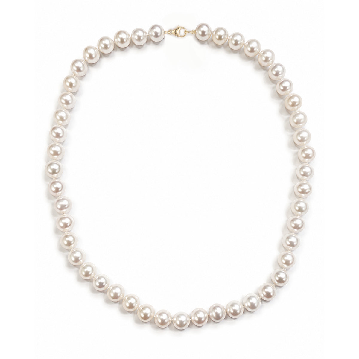 14k White Pearl 8-8.5MM Knotted Necklace