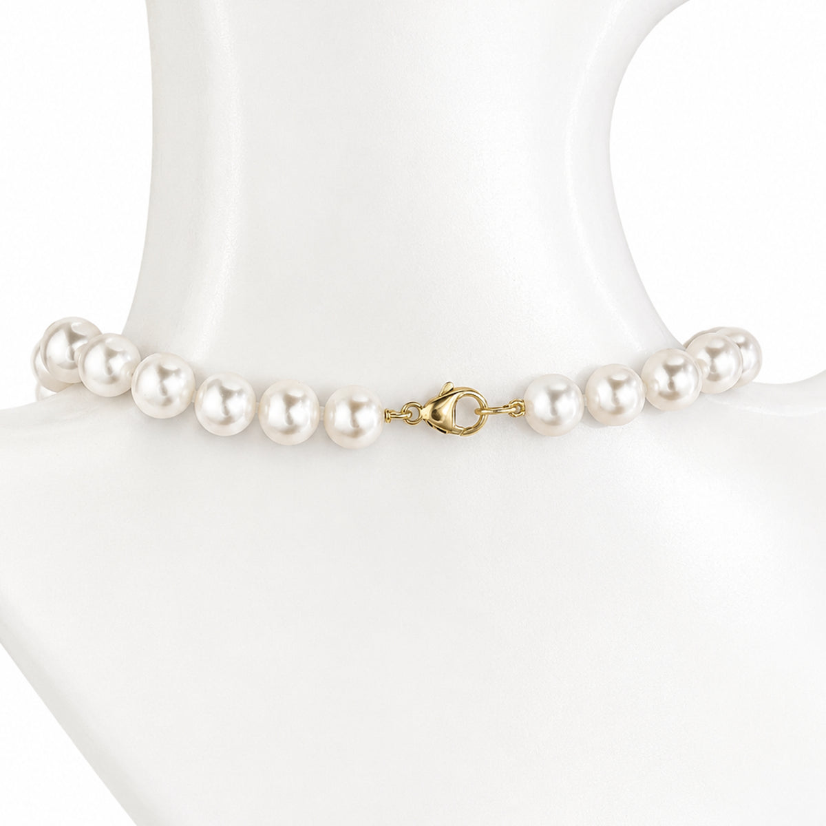 14k White Pearl 8-8.5MM Knotted Necklace