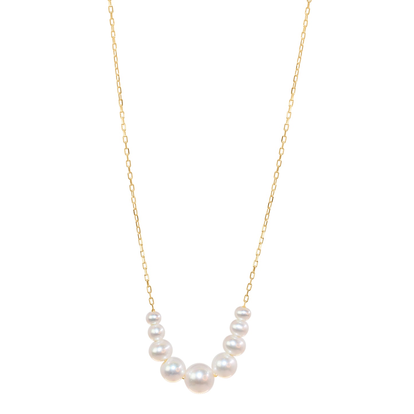14k Freshwater Pearls Grad Slider Necklace