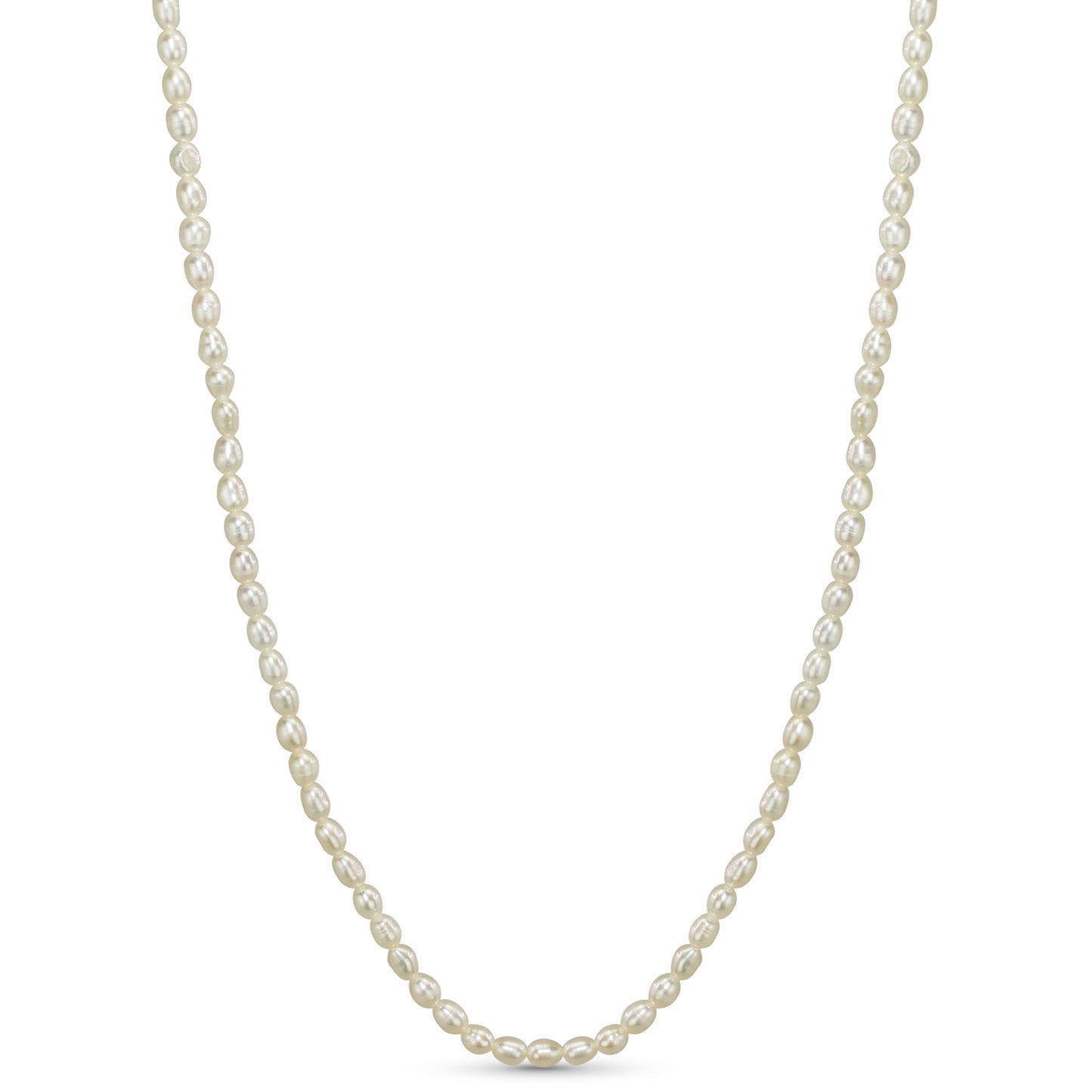 14k White Pearl Bell Cup End Necklace