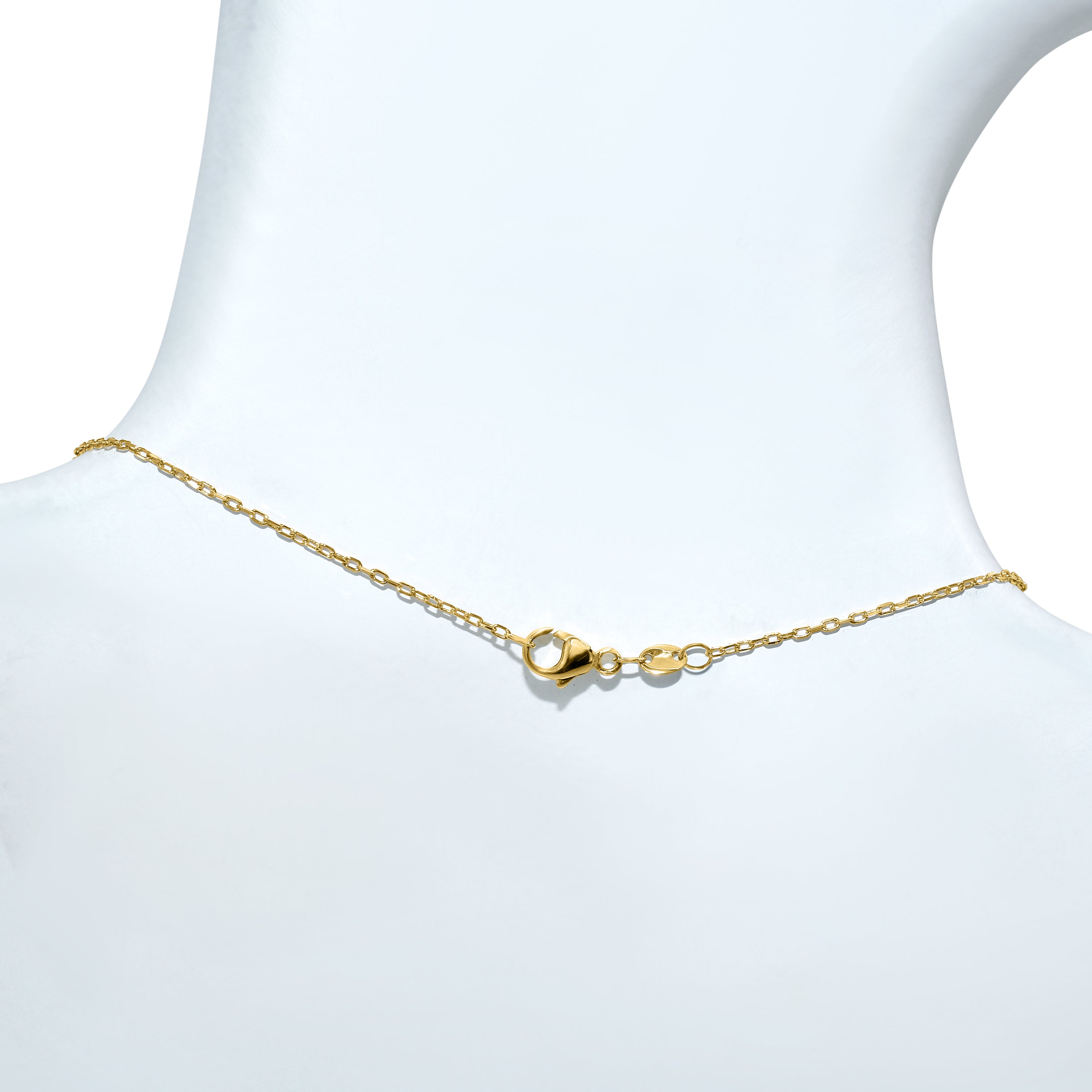14k White Pearl Gold Wavy Coin Pendant Necklace