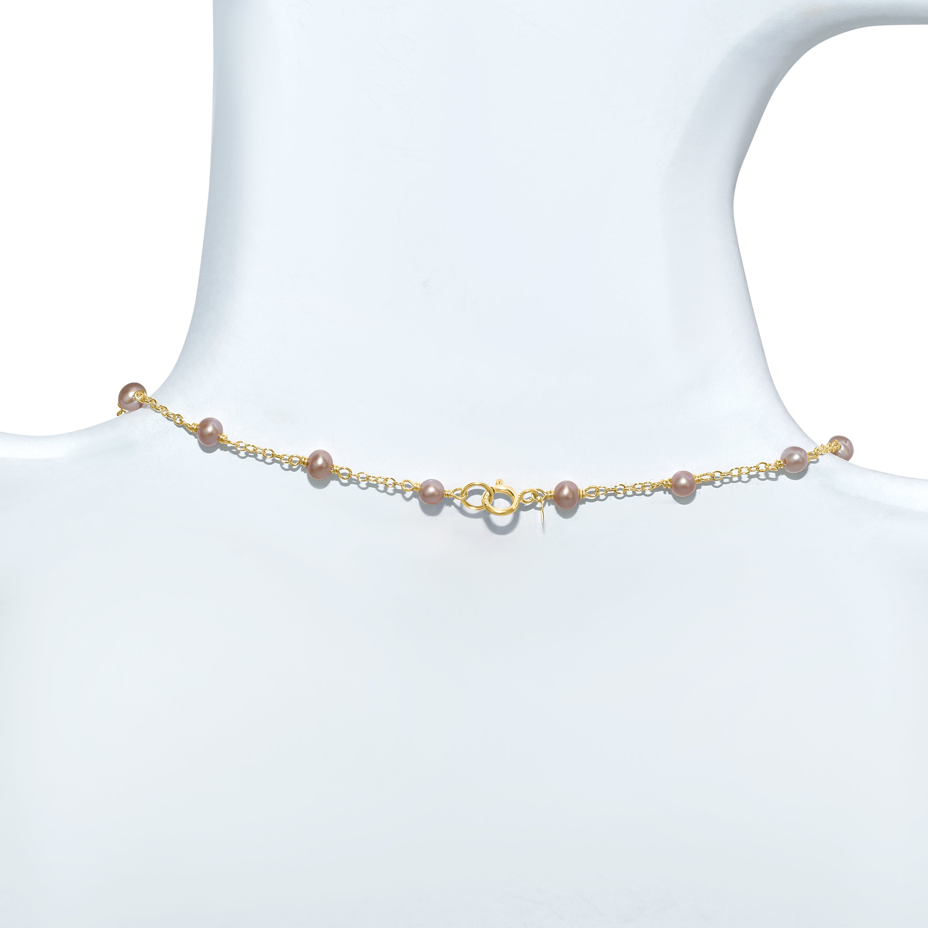14k Yellow Gold Station Necklace