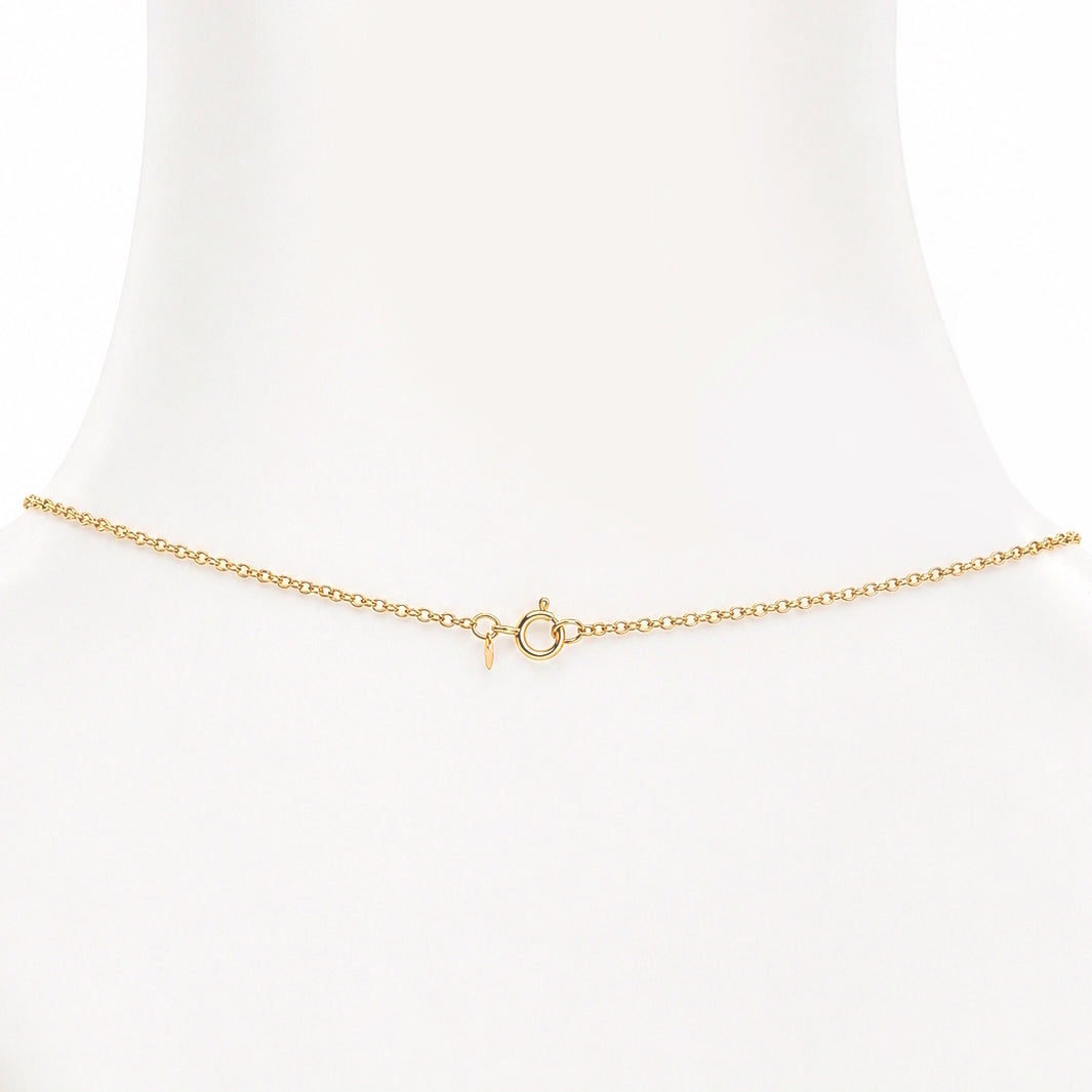 14k White Pearl Paperclip Necklace
