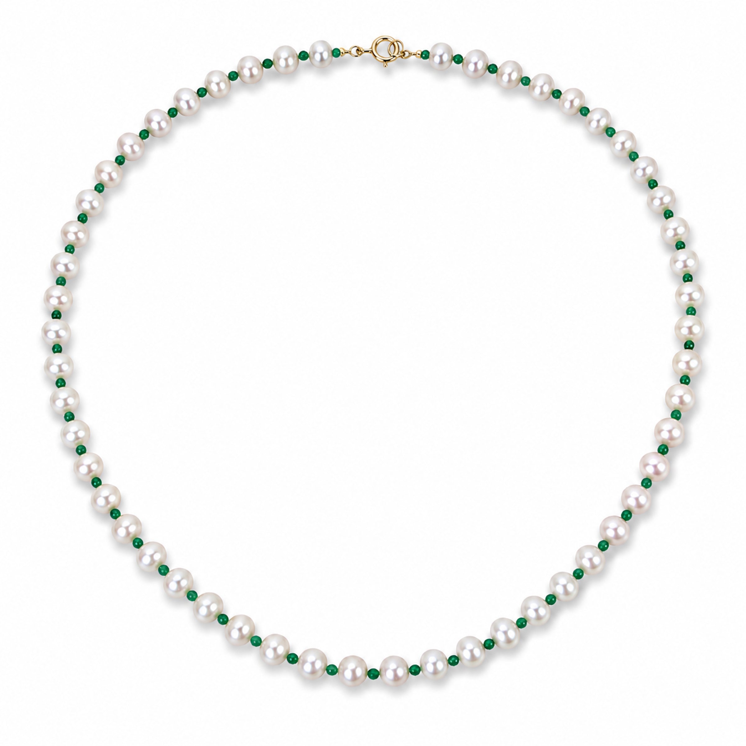 14k Freshwater Pearl & Faceted Round Bead 1X1 Necklace