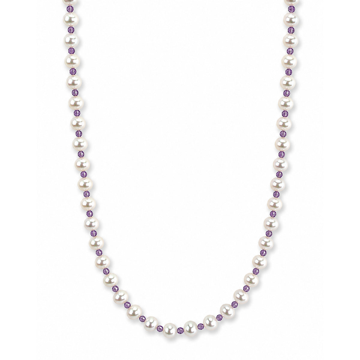 14k Freshwater Pearl & Faceted Round Bead 1X1 Necklace