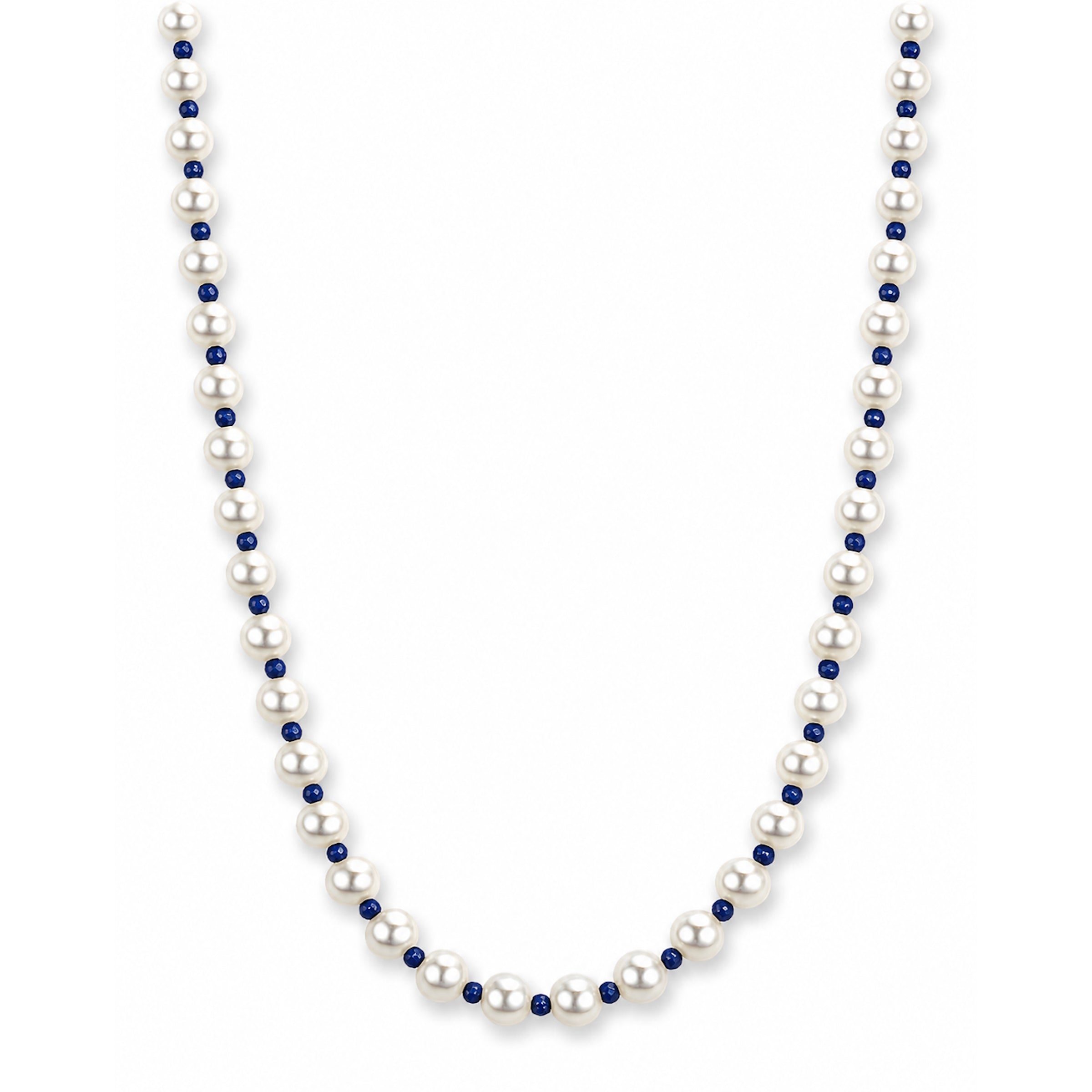14k Freshwater Pearl & Faceted Round Bead 1X1 Necklace