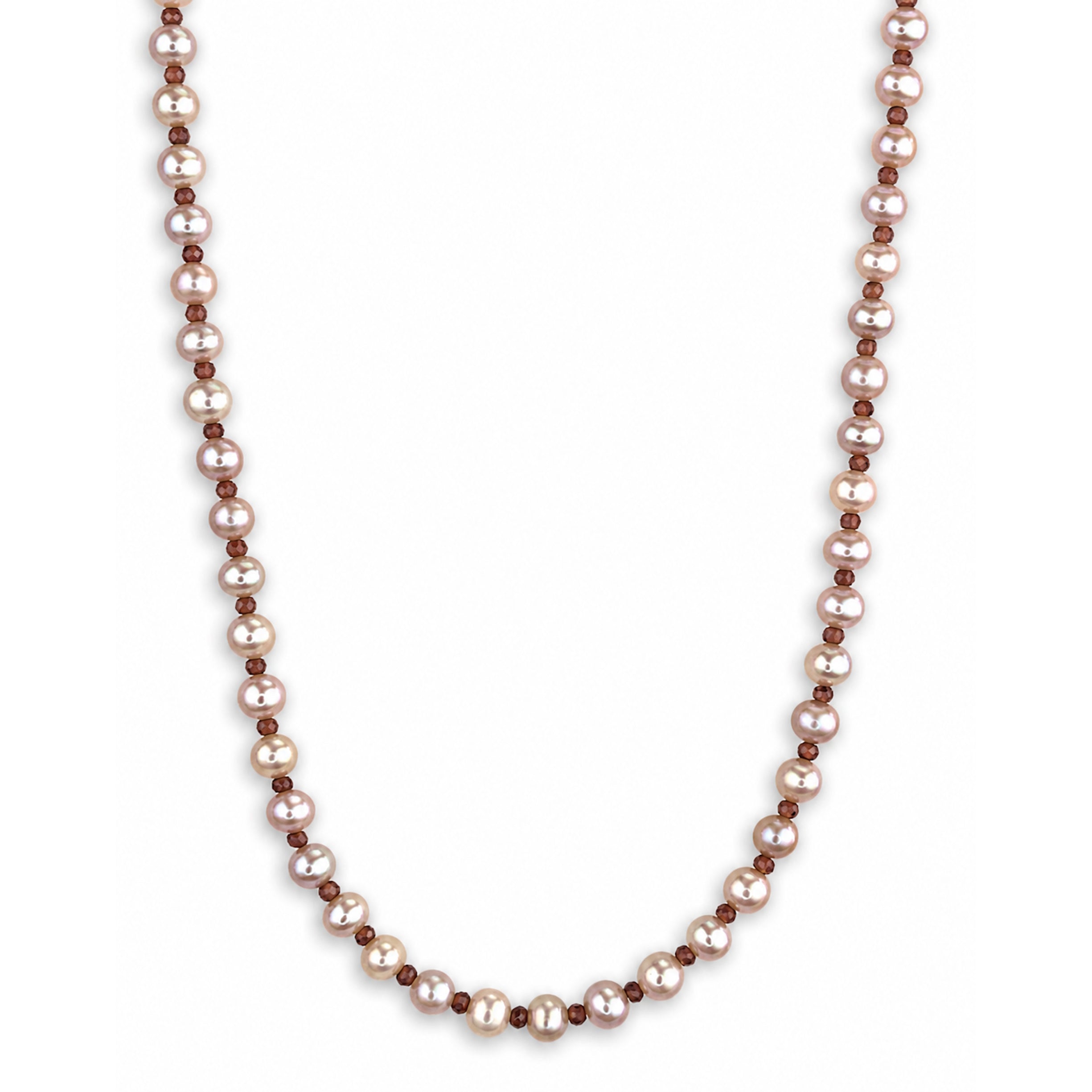 14k Freshwater Pearl & Faceted Round Bead 1X1 Necklace