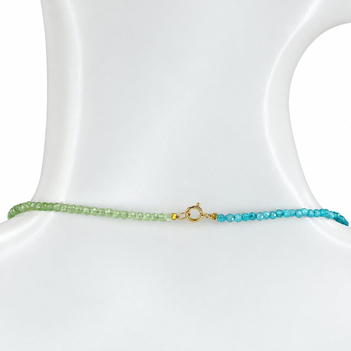 14k Bi-Color Gemstone Oval Pearl Center Necklace