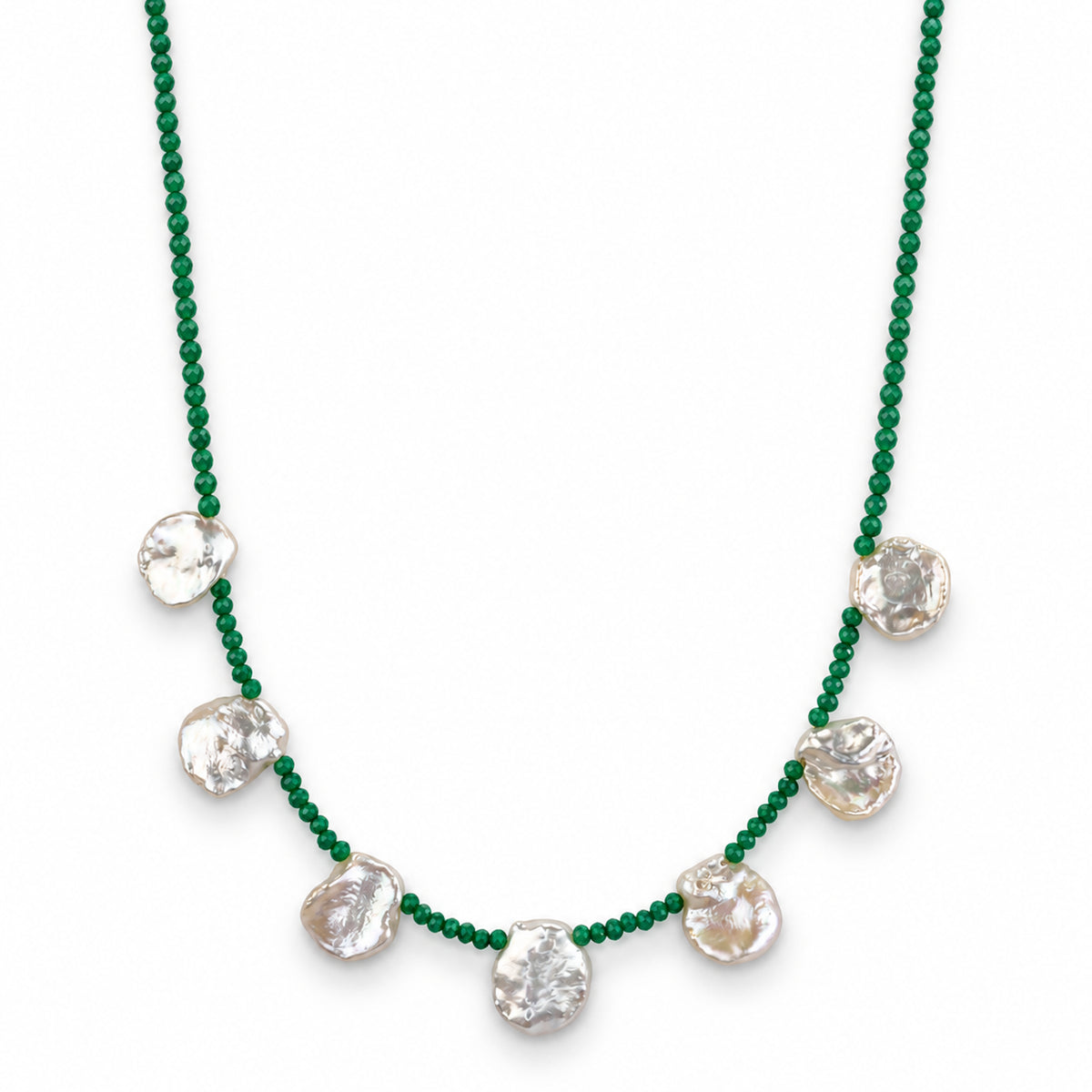 14k Multi Gemstone Keshi Pearl Necklace